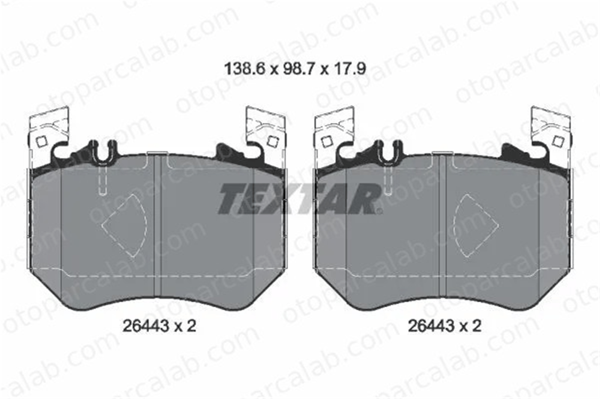 TEXTAR 2644301 Fren Disk Balata Ön MERCEDES-BENZ S-SERISI GLC Coupe A0004200604 4200604