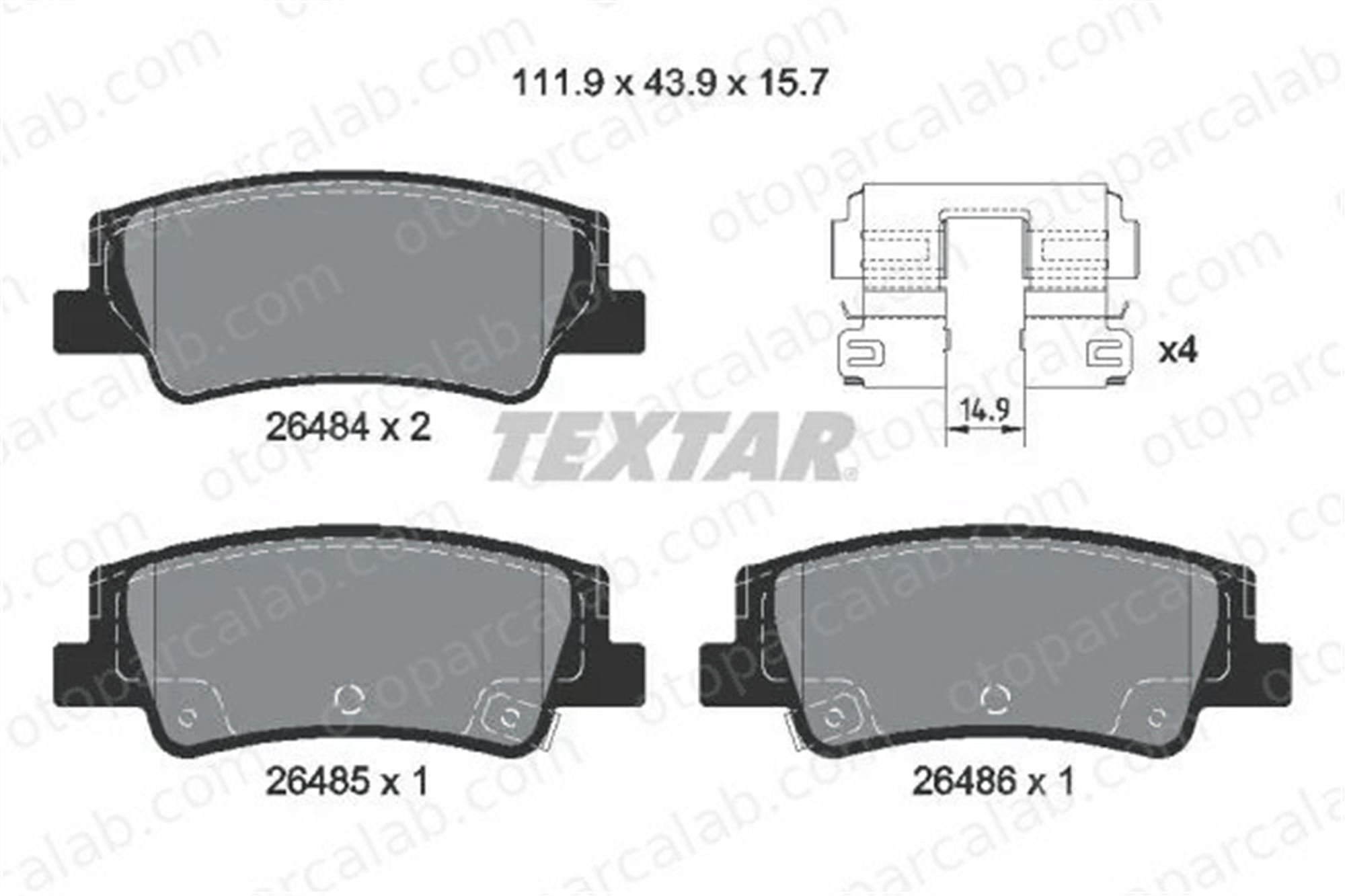 TEXTAR 2648401 Fren Disk Balata Ön HYUNDAI SONATA VIII 2648401 58302L0A15