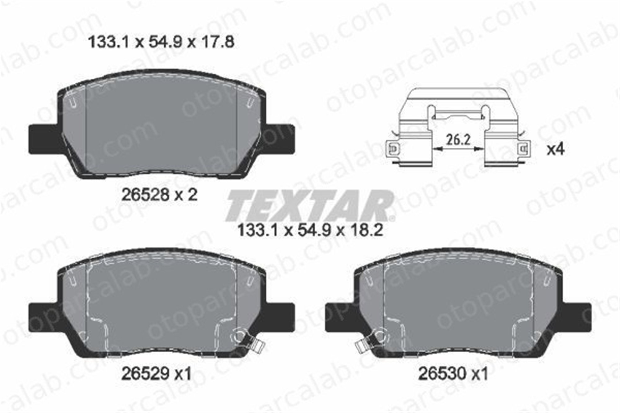 TEXTAR 2652801 Fren Disk Balata Ön HYUNDAI i10 III 2652801 58101K7A70
