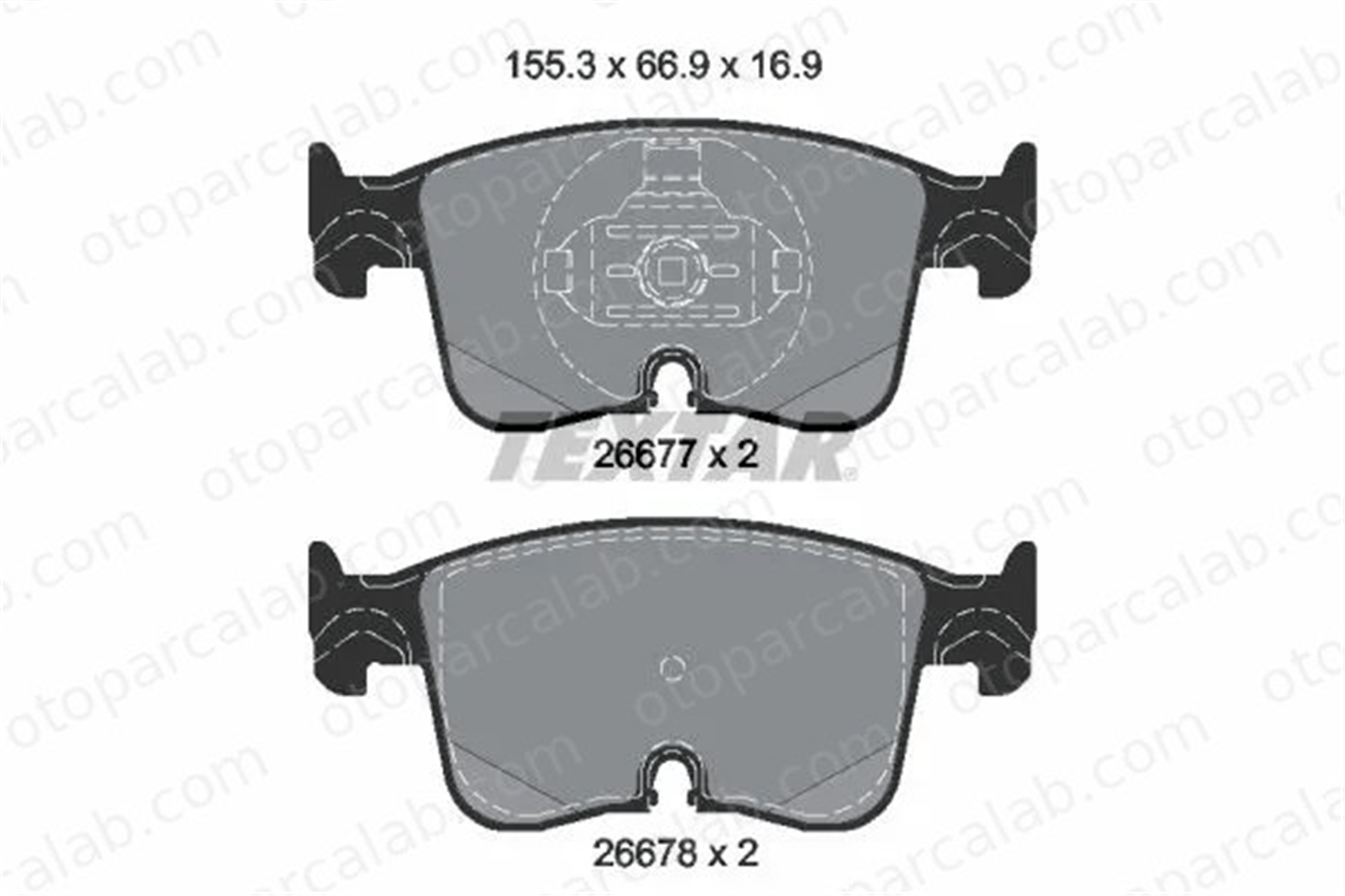 TEXTAR 2667701 Fren Disk Balata Ön VW GOLF VIII AUDI A3 Sportback 5WA698151GN 5R3698151