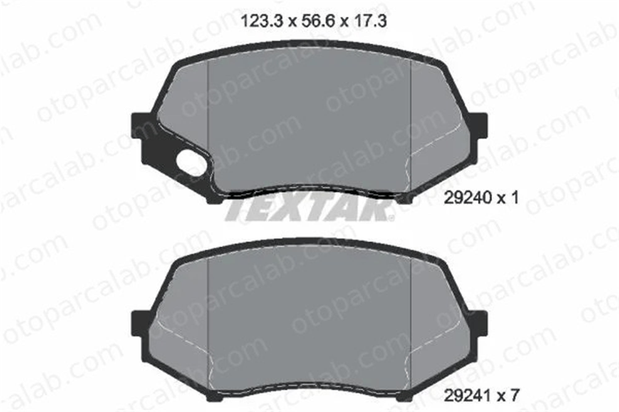 TEXTAR 2924001 Fren Disk Balata Ön TALBOT SIMCA 1301 Tourisme 2924001 MK528944