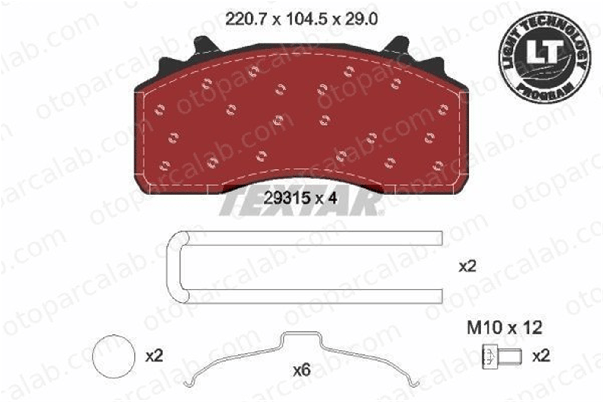 TEXTAR 2931501 Fren Disk Balata Ön MERCEDES-BENZ AROCS ACTROS MP4 / MP5 2931501 14215210