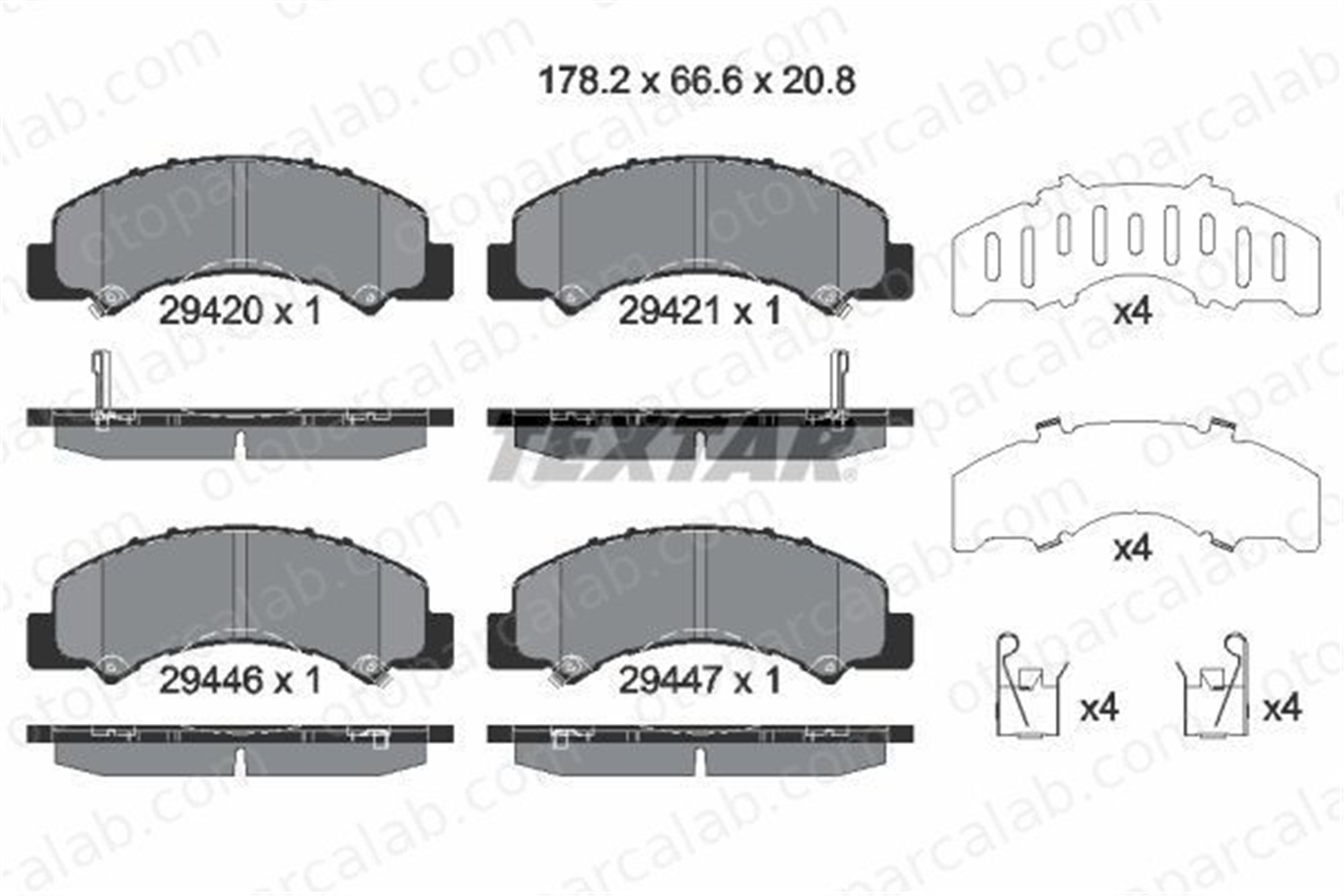TEXTAR 2942001 Fren Disk Balata Ön ISUZU N MD 2942001 8982169210