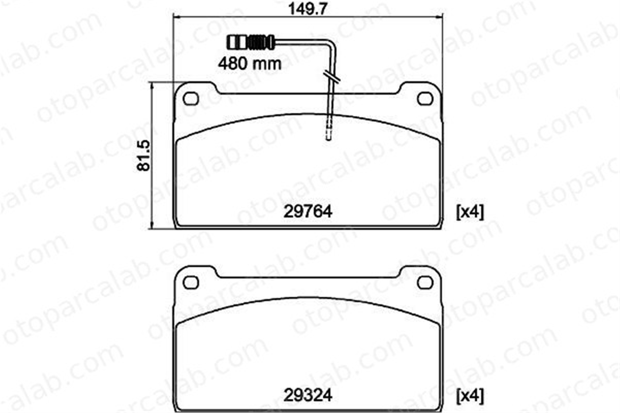 TEXTAR 2976402 Fren Disk Balata Ön MERCEDES-BENZ 123 Sedan 123 T-Model 2976402 4209220