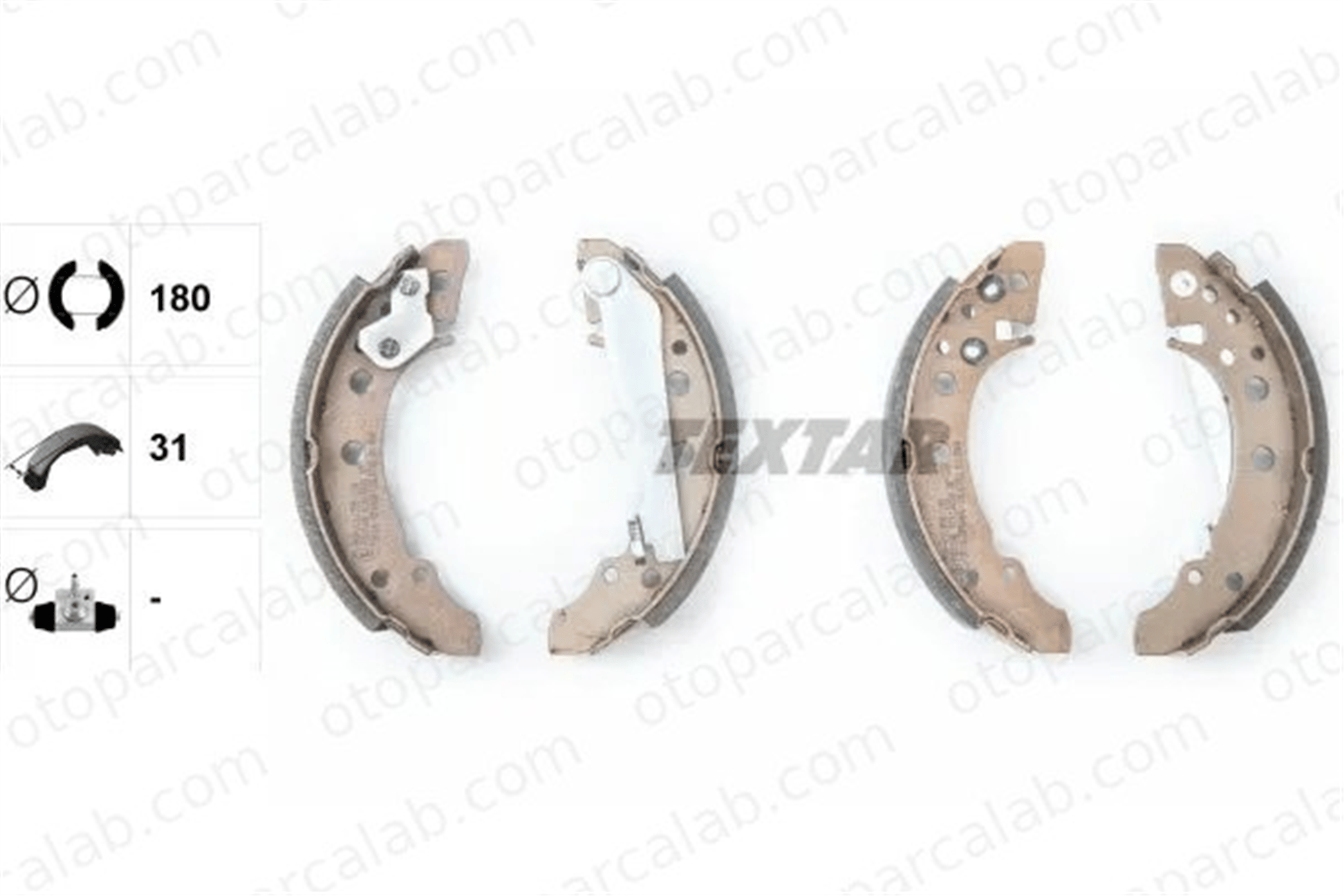TEXTAR 91018200 Fren Pabuçlu Balata Arka VW GOLF II SCIROCCO 867698525X 171609525A