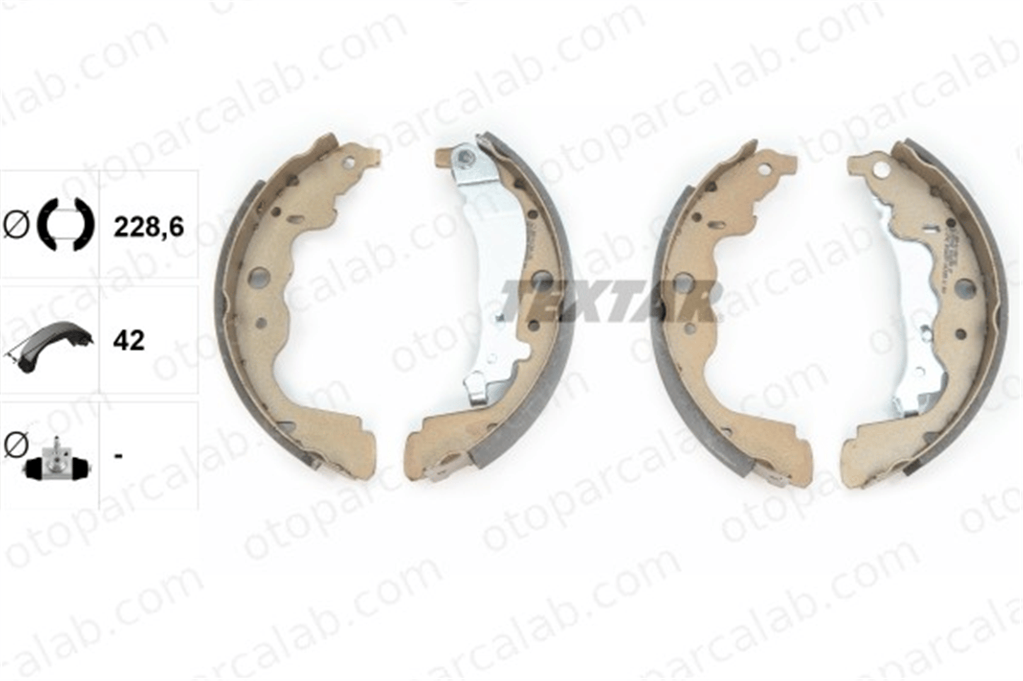 TEXTAR 91069300 Fren Pabuçlu Balata Arka DACIA DUSTER RENAULT KANGOO / GRAND KANGOO II A4154200220 6001549703