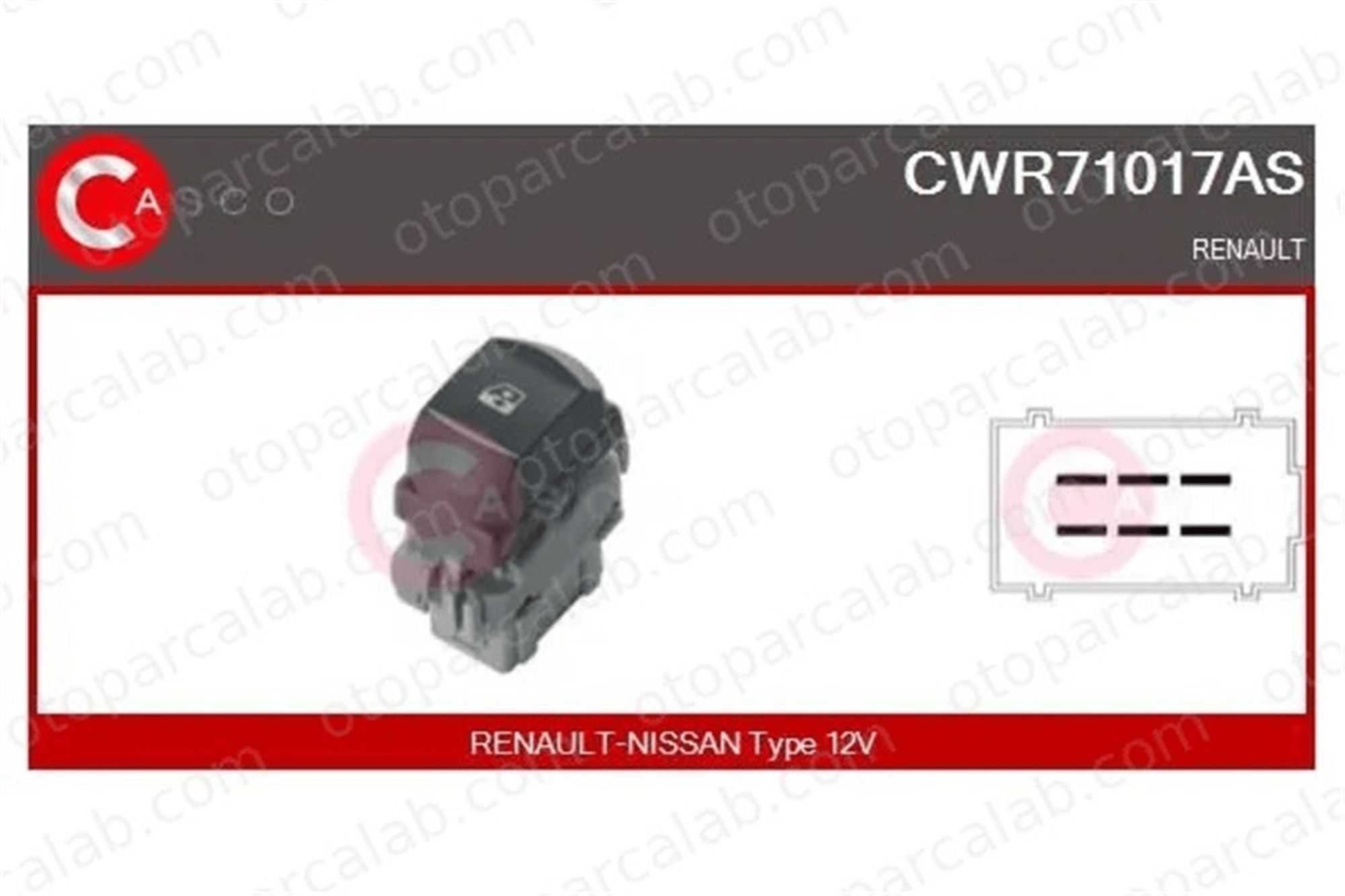 TRITON ELT0342 Cam Açma Düğmesi Ön Sağ RENAULT MEGANE II MEGANE II Sedan 8200315013 8200414962