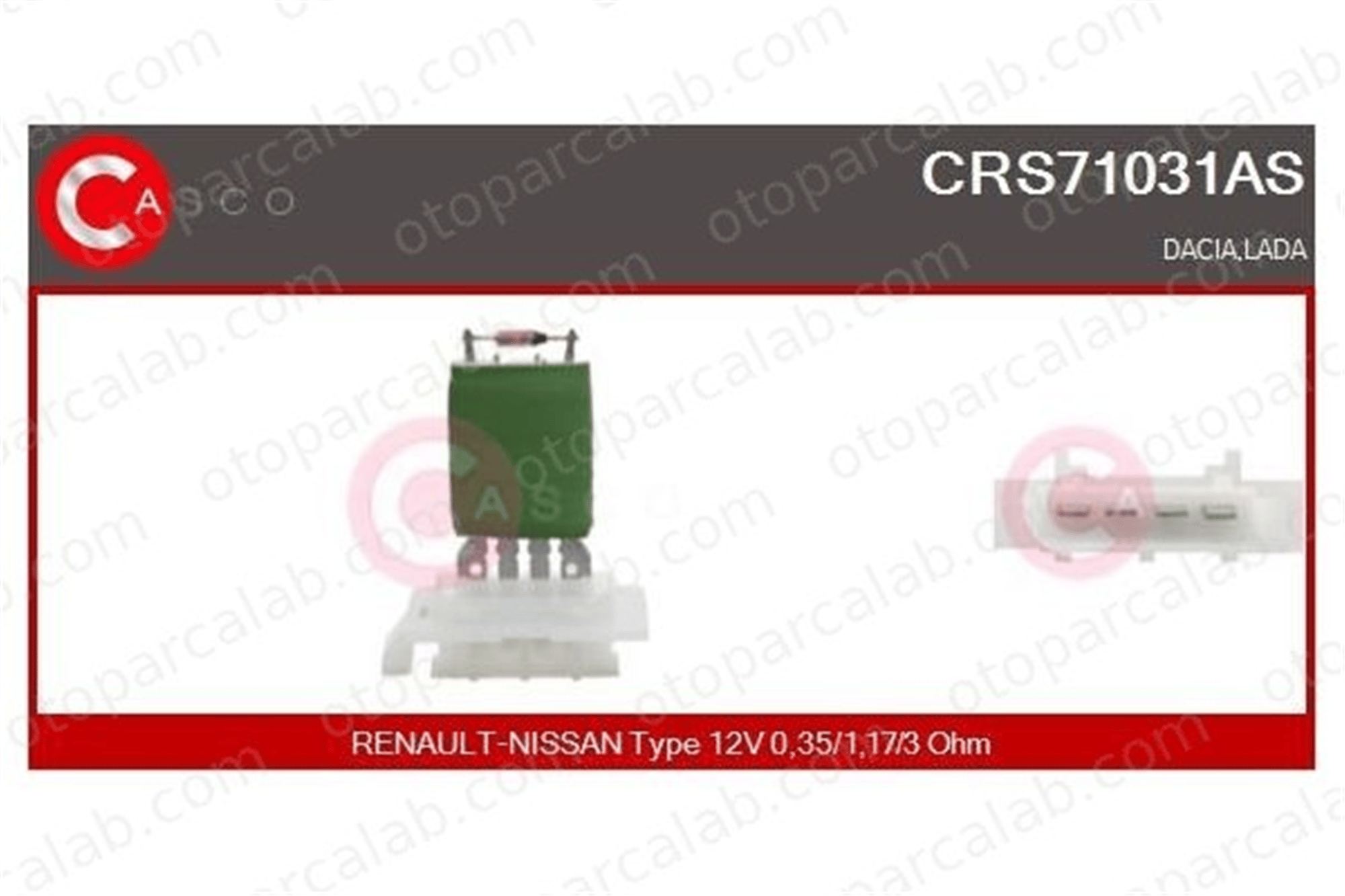 TRITON RNT0735 Kalorifer Rezistansı DACIA LOGAN SANDERO 6001547488 6001550211