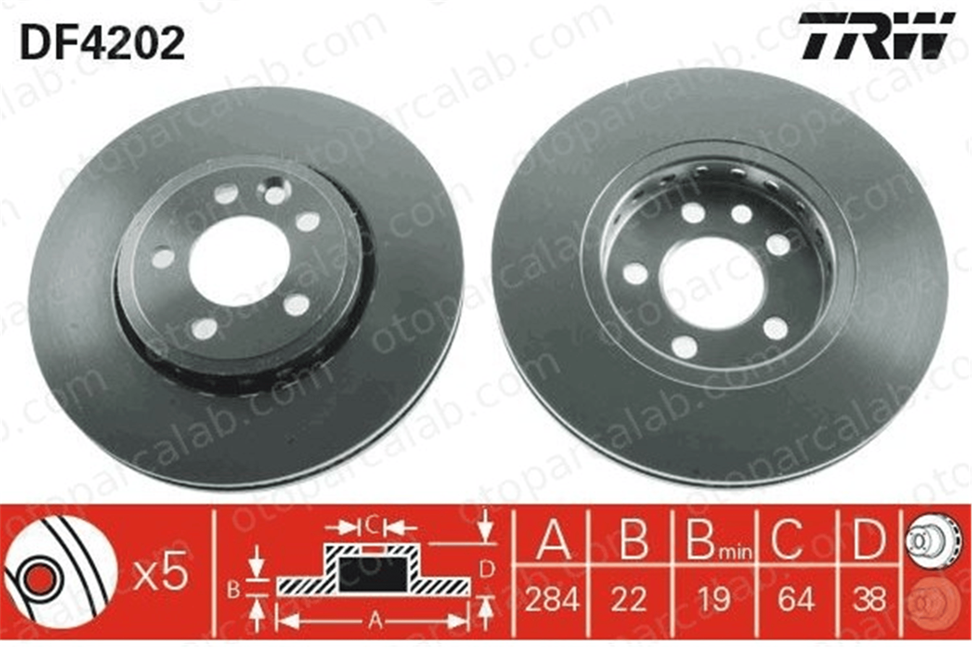 TRW DF4202 Fren Disk Ayna Ön Sağ ve Sol MG MG ZT MG ZT- T SDB100940 SDB000880