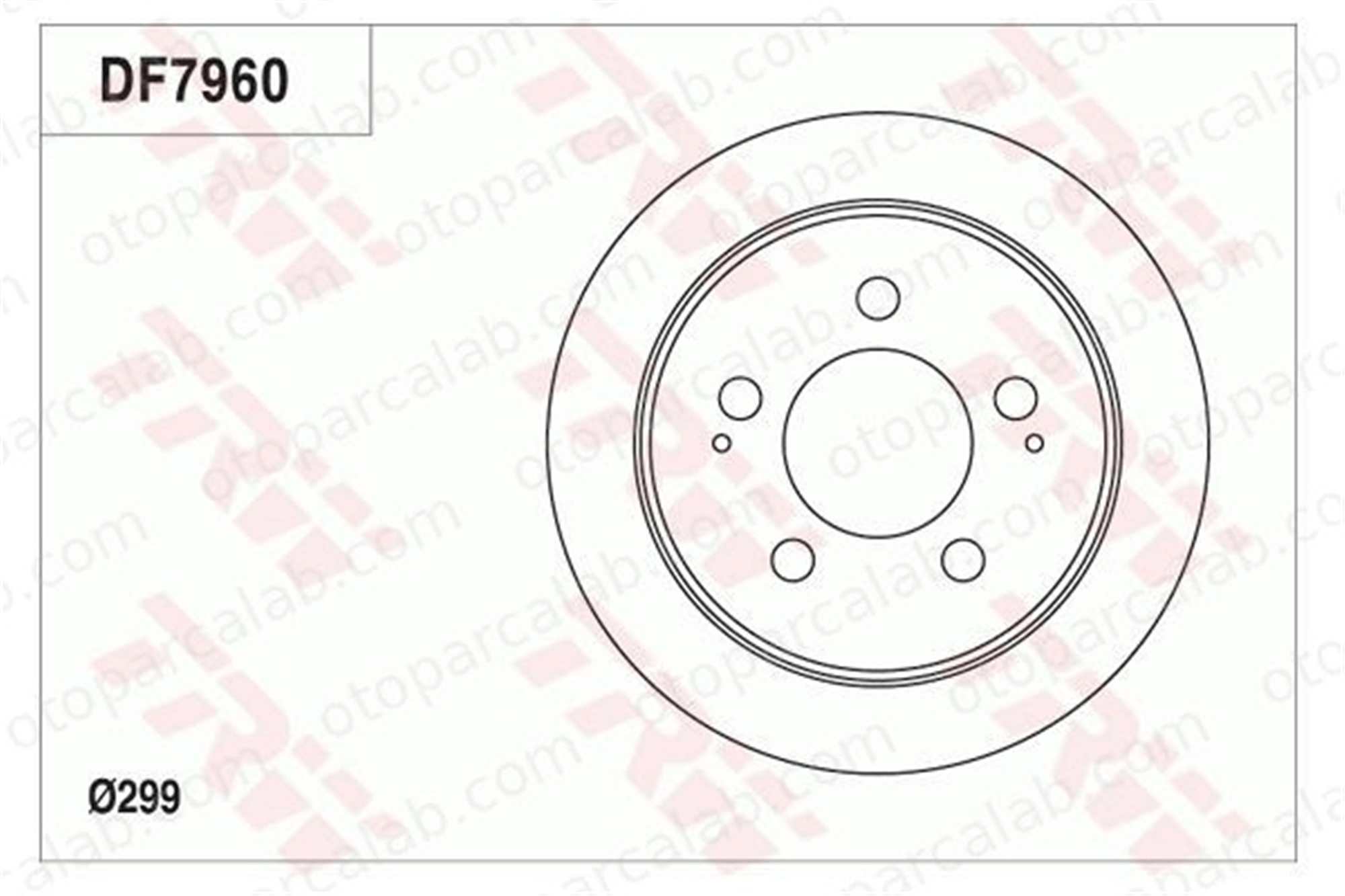 TRW DF7960 Fren Disk Ayna Arka Sağ ve Sol SSANGYONG REXTON / REXTON II KYRON 4840109000 K4840109001