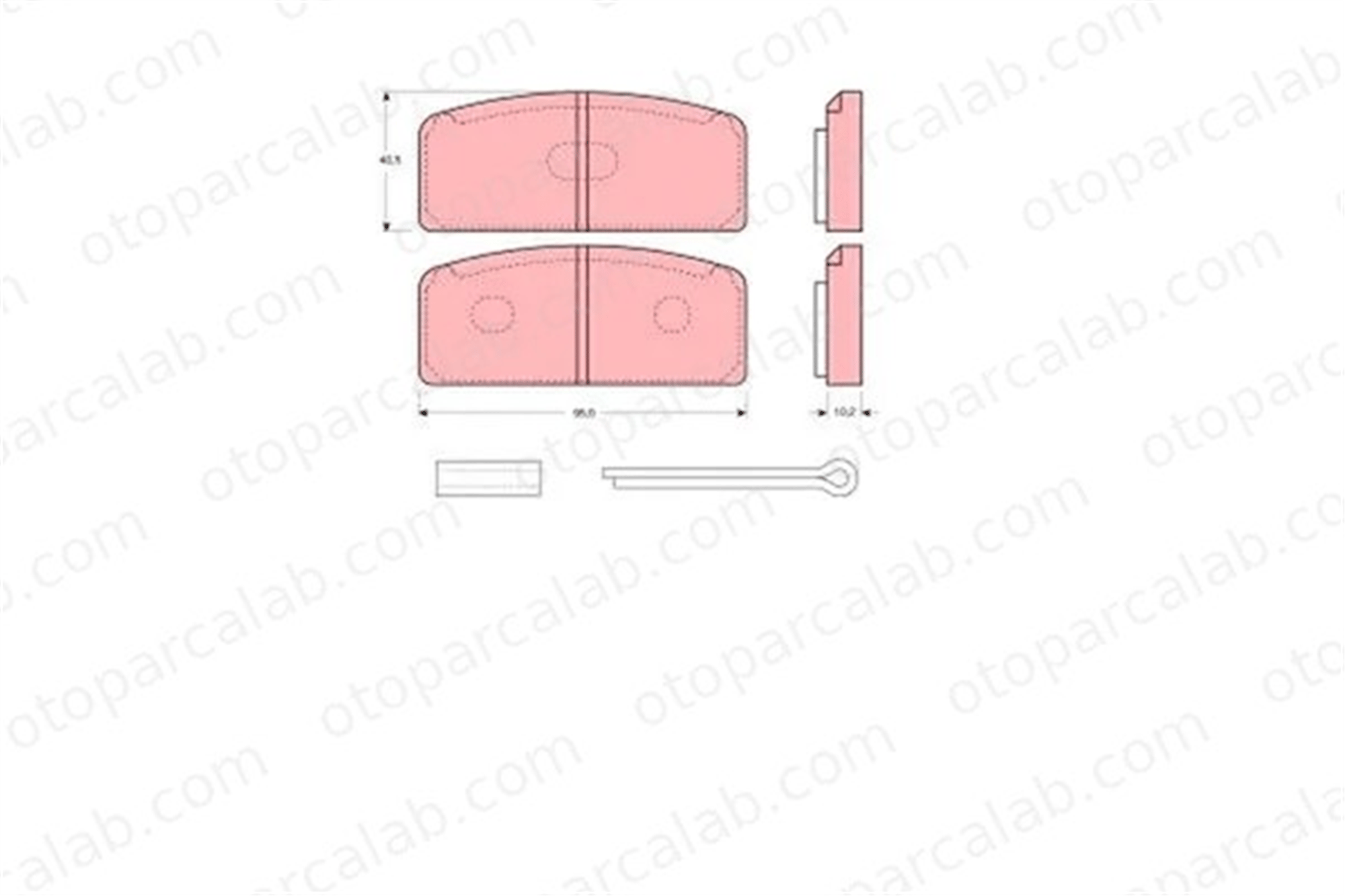 TRW GDB108 Fren Disk Balata Ön RENAULT 10 8 GDB108 7701340999