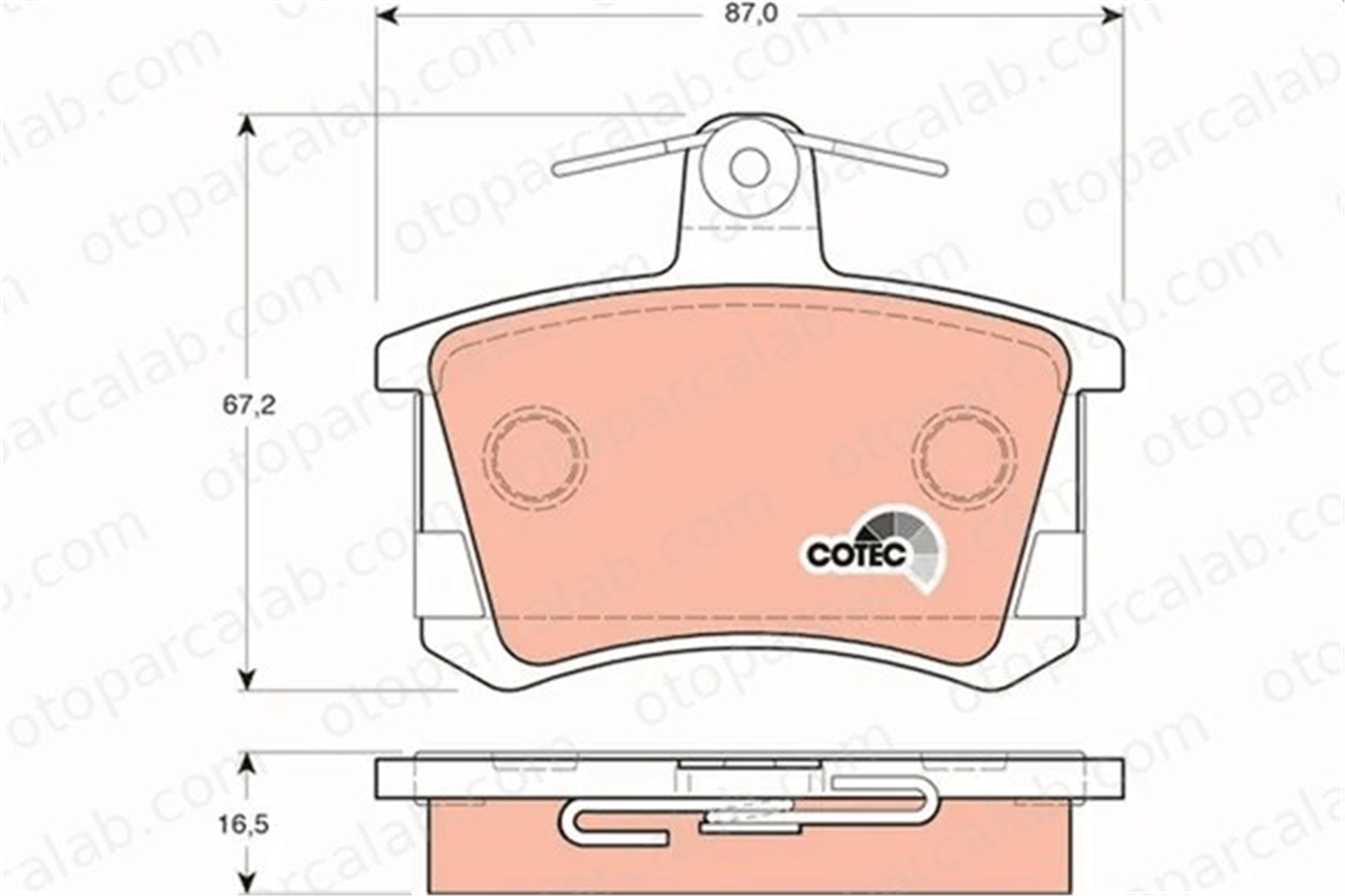 TRW GDB1163 Fren Disk Balata Arka AUDI 100 C3 Sedan 100 C3 Avant GDB1163 443698451B