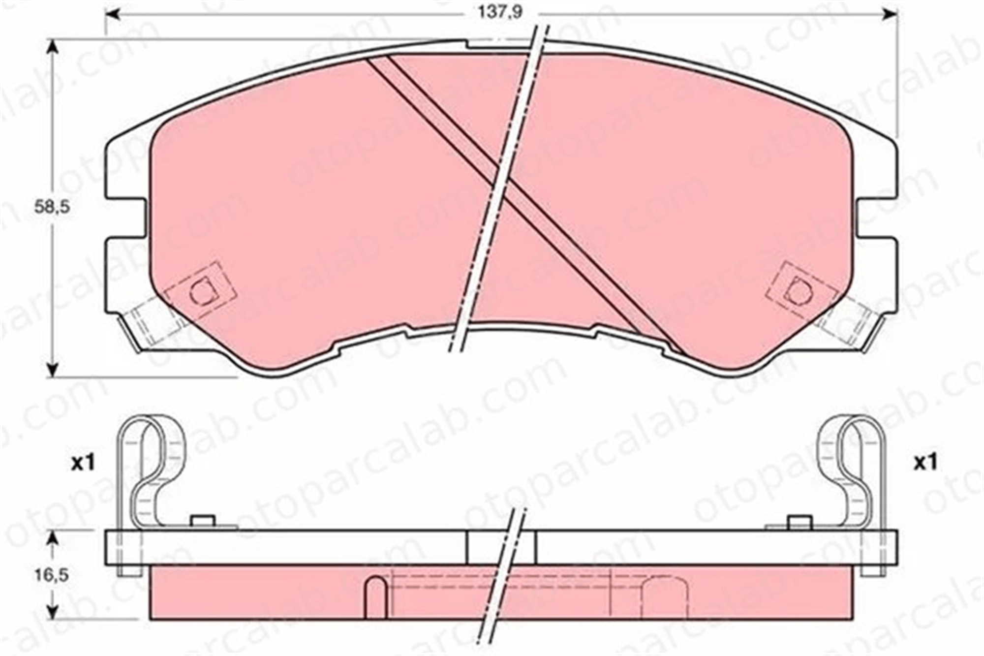 TRW GDB1186 Fren Disk Balata Ön ISUZU TROOPER II OPEL MONTEREY A GDB1186 8970352570