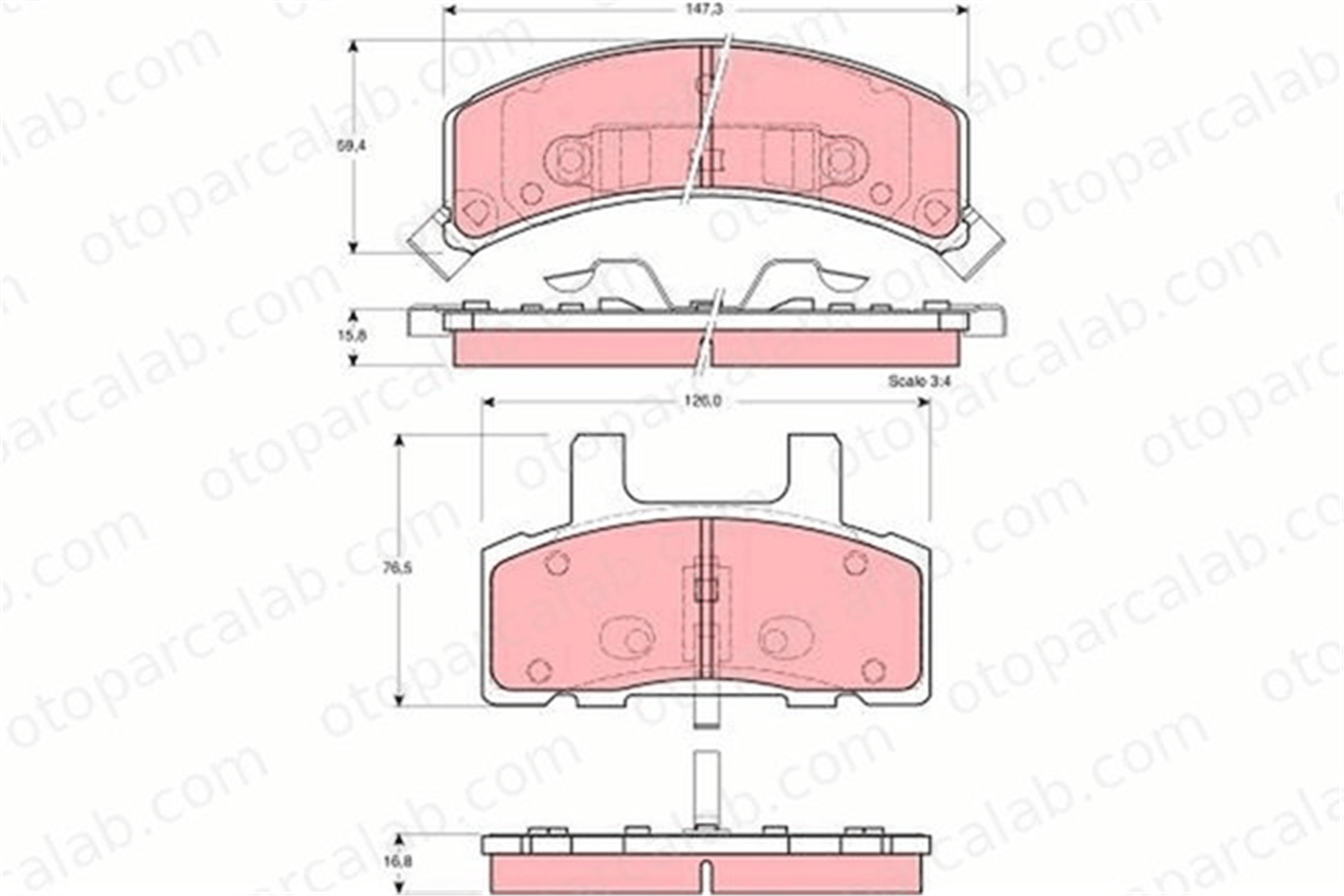 TRW GDB1273 Fren Disk Balata Ön CHEVROLET TAHOE ASTRO Minibüs/Otobüs 18029806 12321430