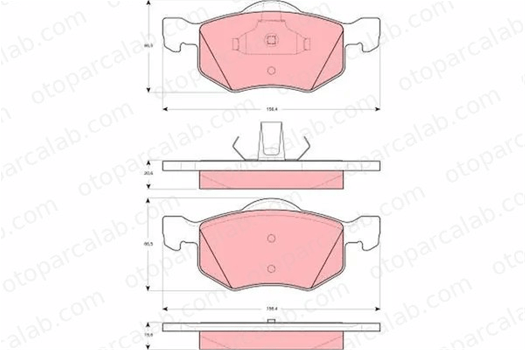 TRW GDB1497 Fren Disk Balata Ön MAZDA TRIBUTE FORD MAVERICK GDB1497 4096346