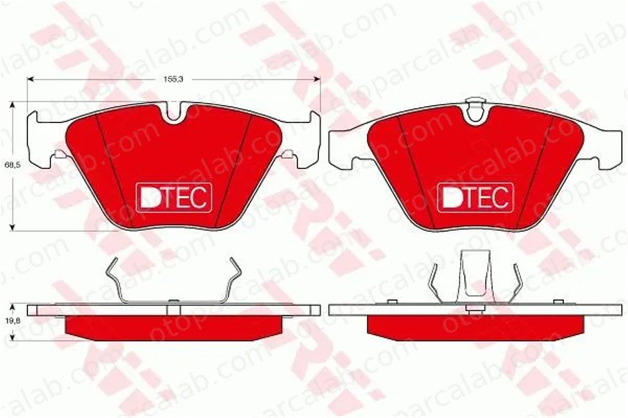 TRW GDB1498DTE Fren Disk Balata Ön BMW 5 5 Touring GDB1498DTE 2283764