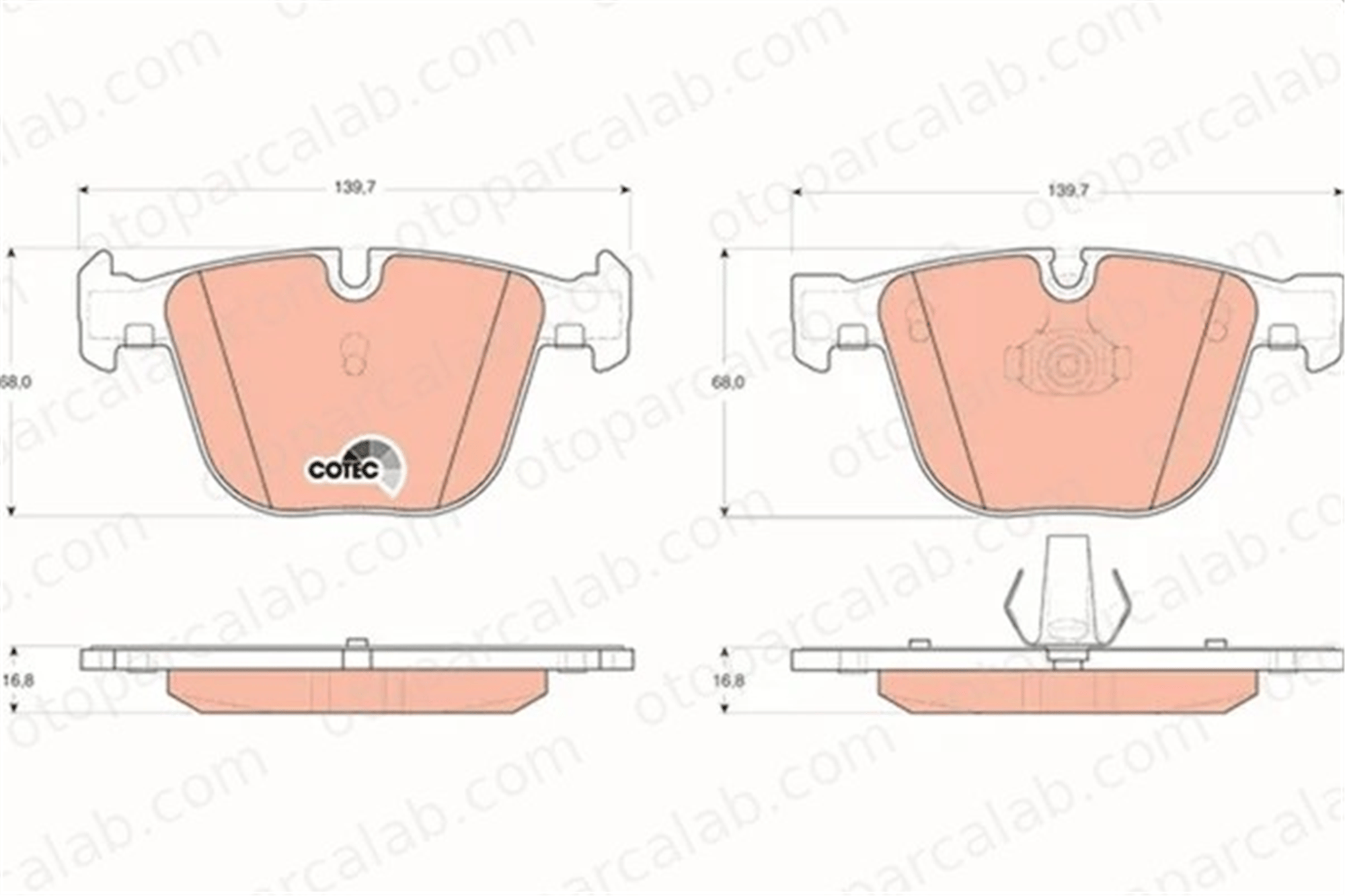 TRW GDB1502 Fren Disk Balata Arka BMW 5 5 Touring 34216768471 301476