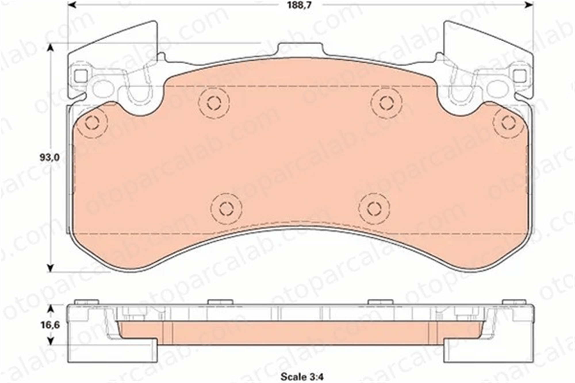 TRW GDB1911 Fren Disk Balata Ön AUDI A7 Sportback A8 D4 GDB1911 4G0698151AB