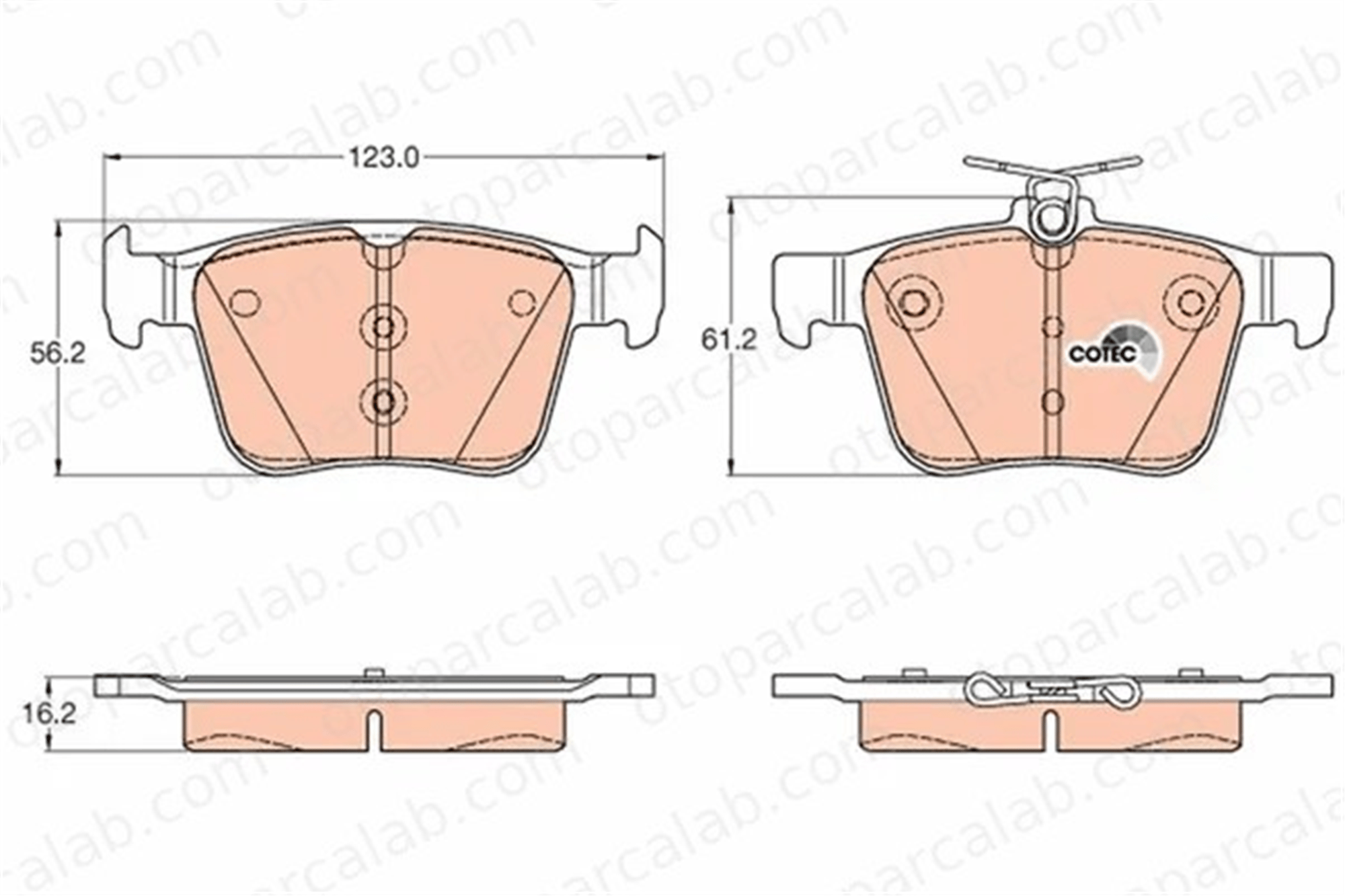 TRW GDB1957 Fren Disk Balata Arka VW GOLF VII SEAT LEON ST 8V0698451 3Q0698451