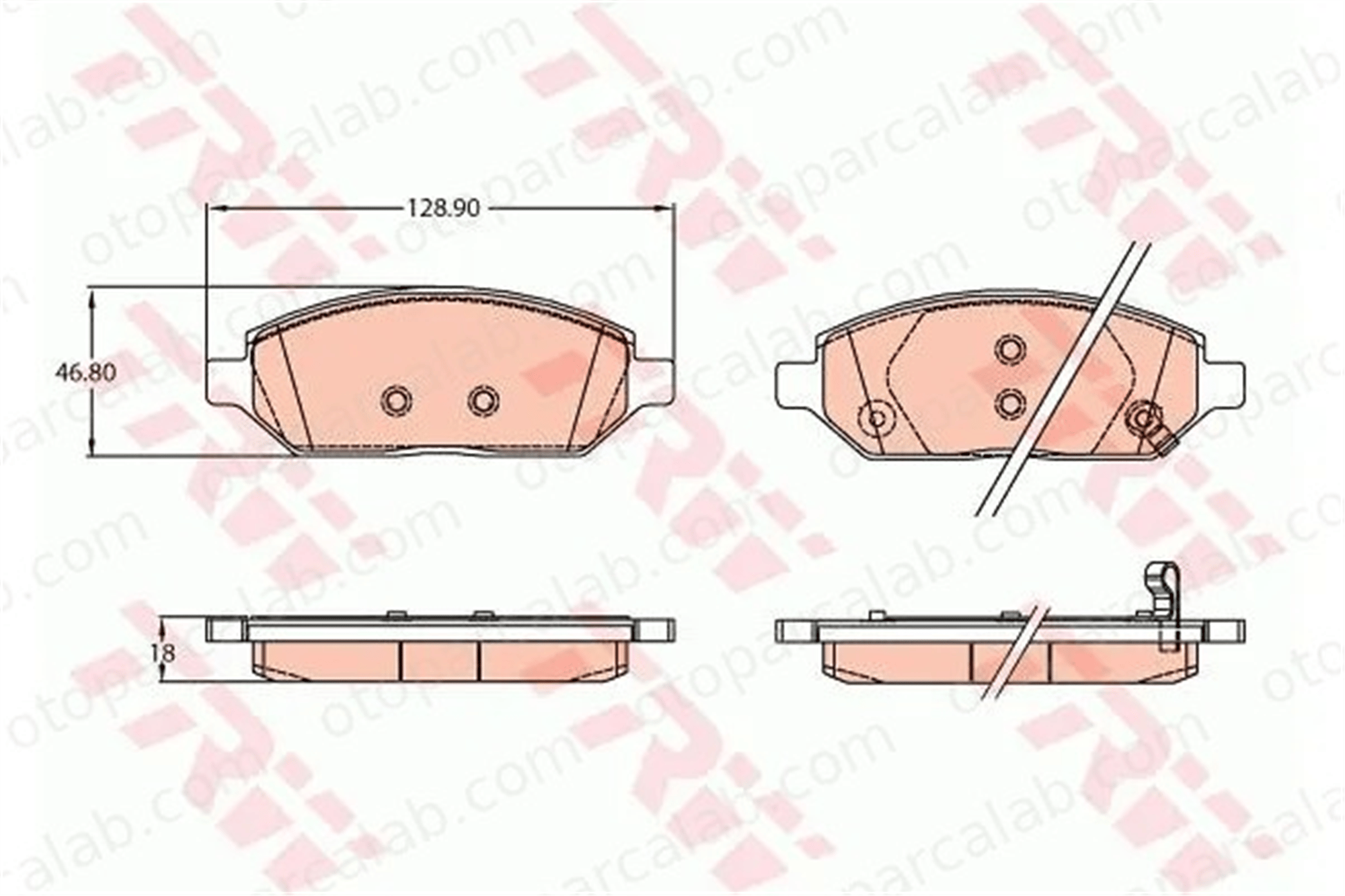 TRW GDB2135 Fren Disk Balata Ön OPEL KARL GDB2135 1605324