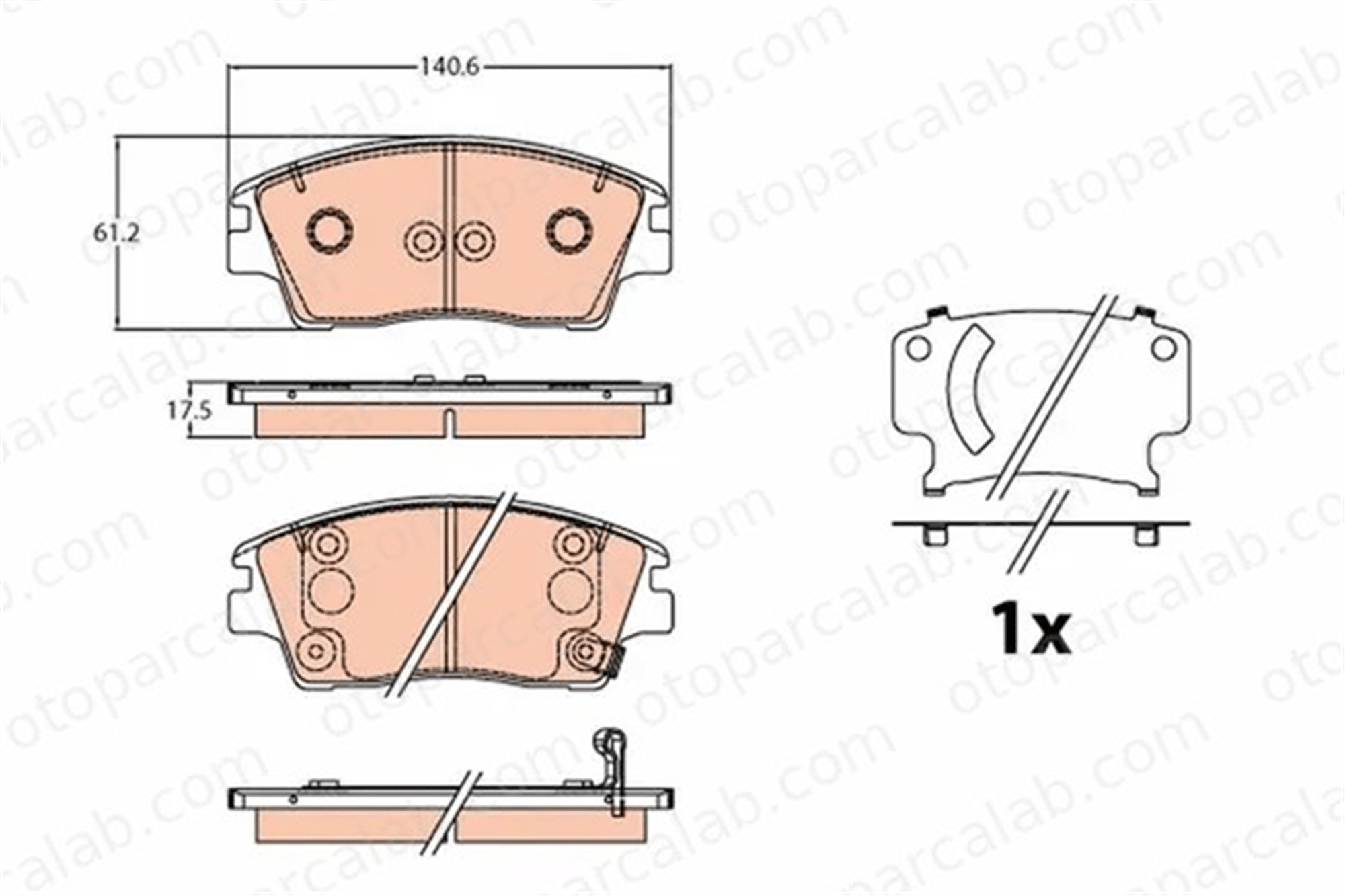 TRW GDB2197 Fren Disk Balata Ön HYUNDAI TUCSON KIA SPORTAGE IV 58101D3A11 58101D3A00