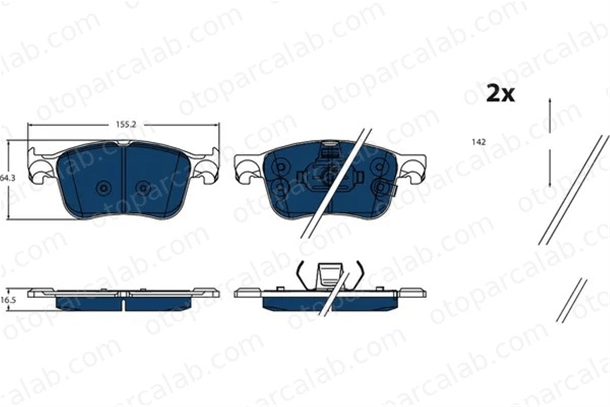 TRW GDB2518BTE Fren Disk Balata Ön FORD FOCUS IV FOCUS IV Turnier GDB2518BTE 2209149