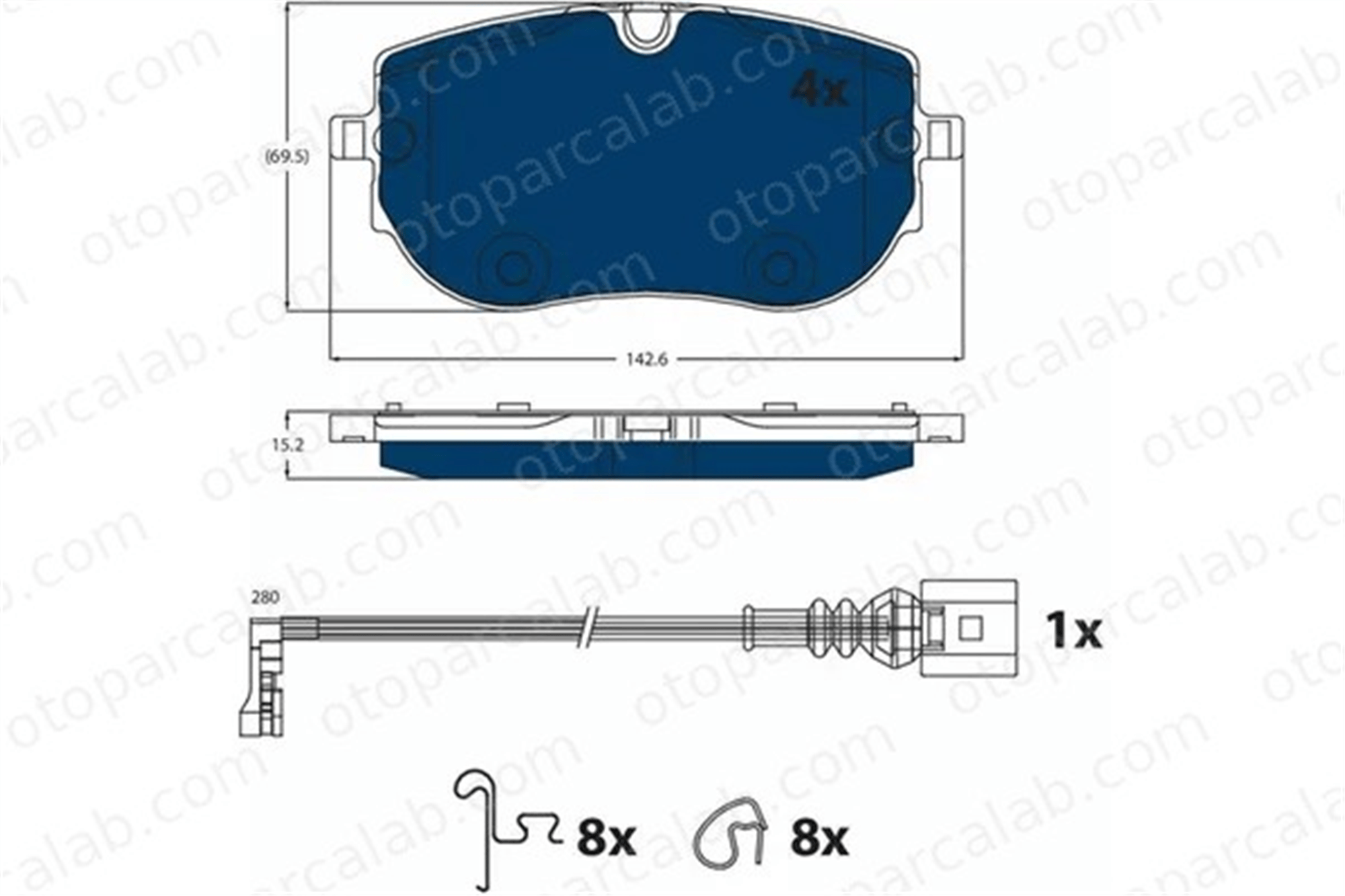 TRW GDB2548BTE Fren Disk Balata Ön VW ID.3 ID.4 GDB2548BTE 1EA698151A