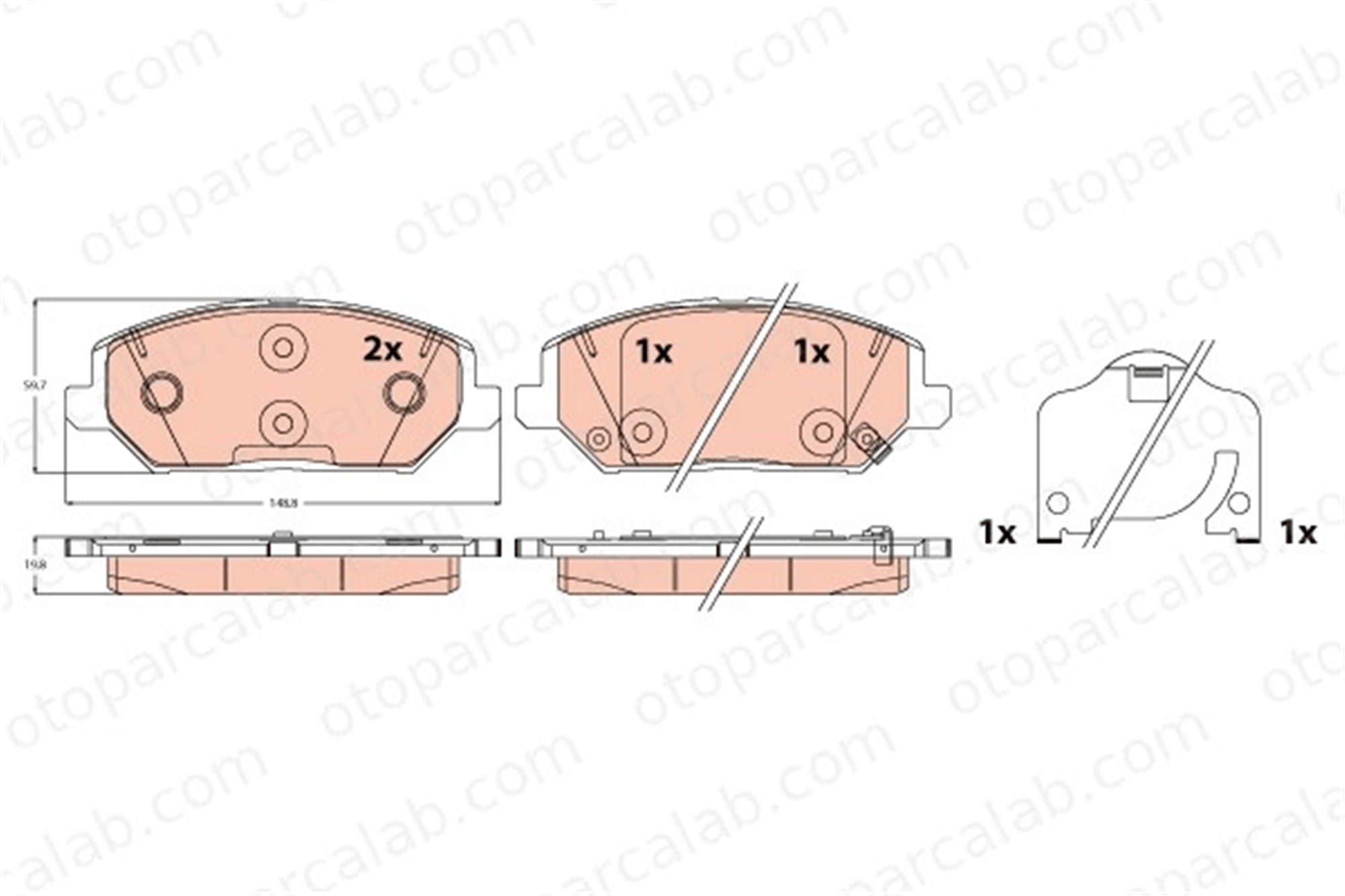 TRW GDB2577 Fren Disk Balata Ön HYUNDAI i30 i30 Station wagon GDB2577 58101G4A00
