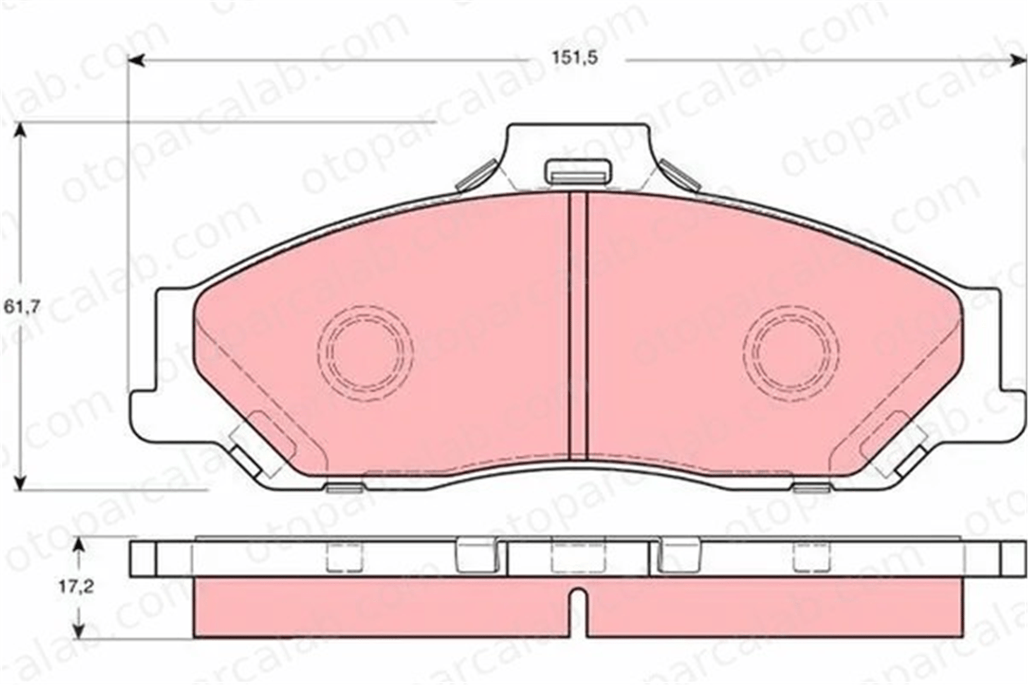 TRW GDB3238 Fren Disk Balata Ön FORD RANGER MAZDA BT-50 Pick-up UHY13323ZB 3894956