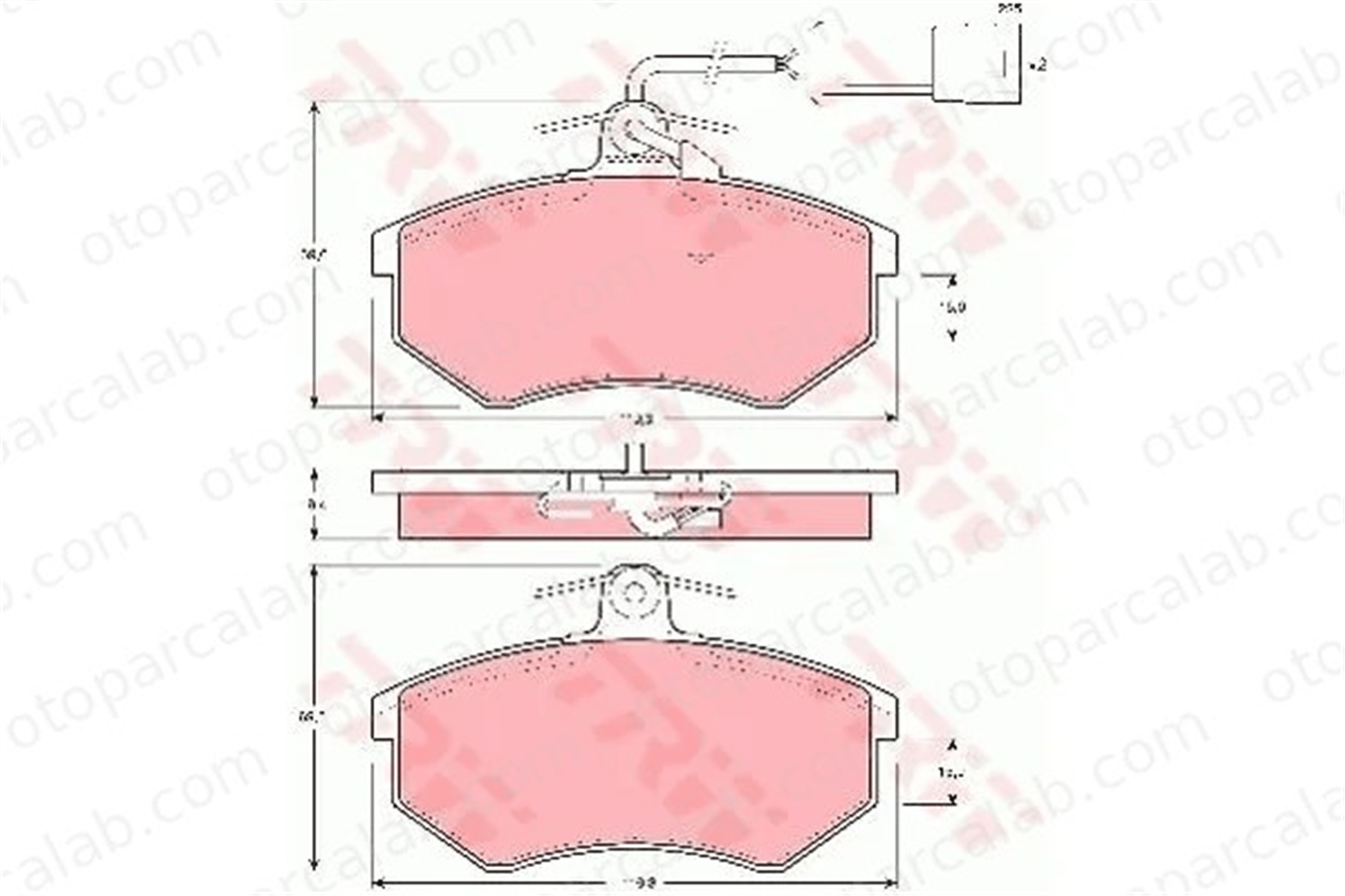 TRW GDB404 Fren Disk Balata Ön AUDI 100 C3 Avant 100 C3 Sedan GDB404 431698151G