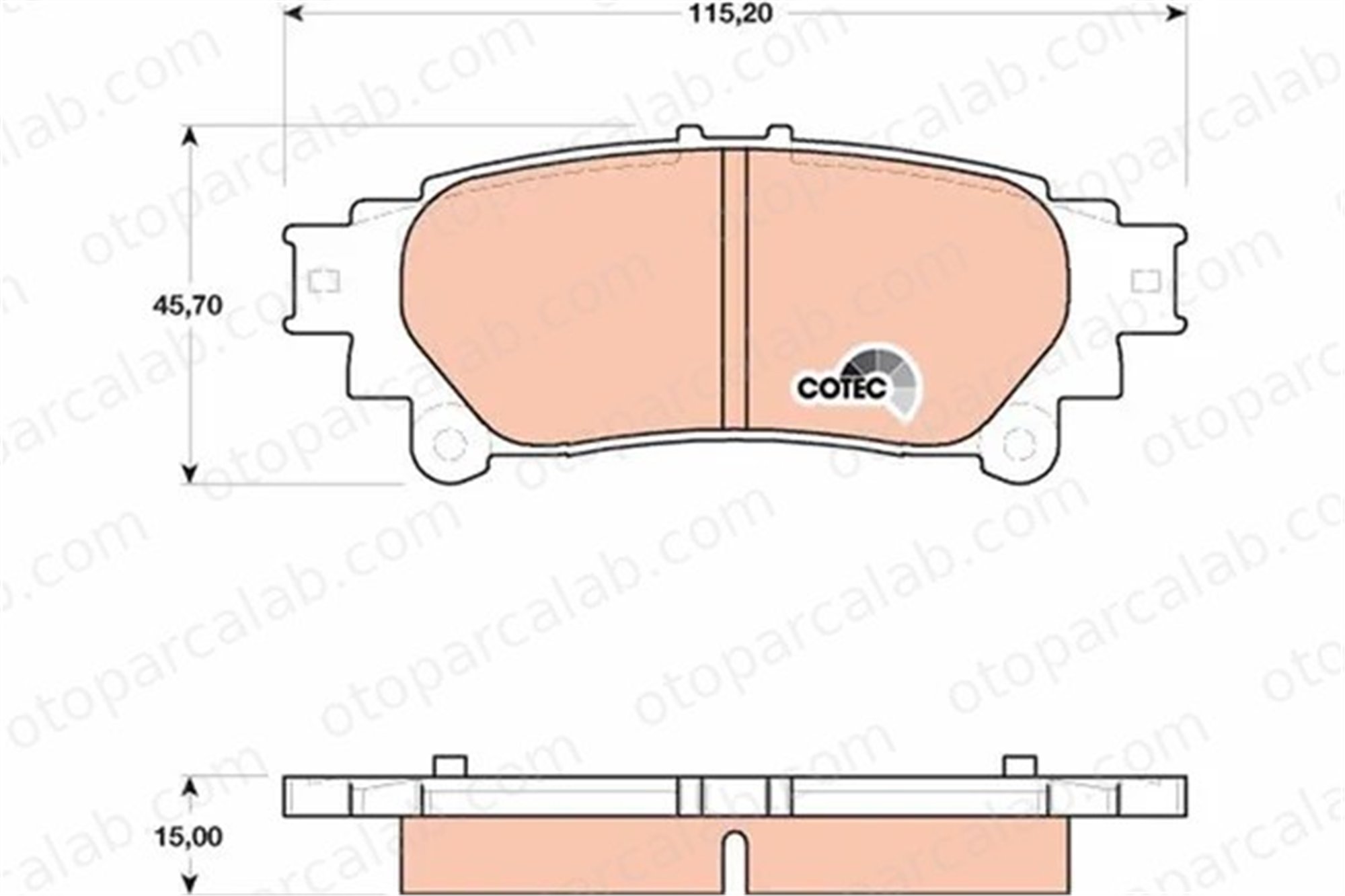 TRW GDB4174 Fren Disk Balata Arka LEXUS GS IS III 446648130 04466-48130