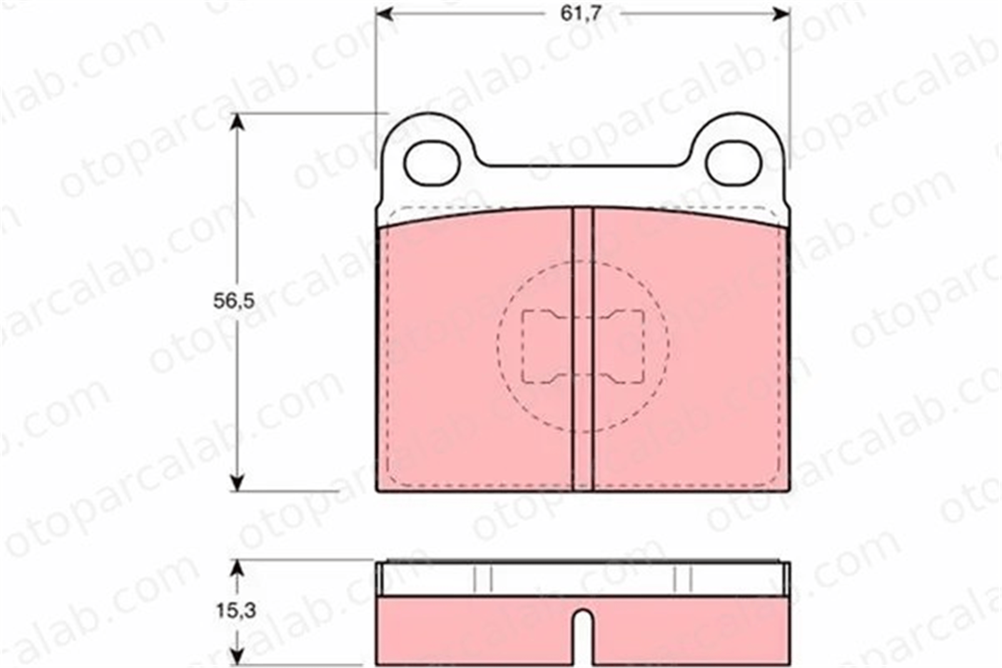 TRW GDB648 Fren Disk Balata Ön AUDI 80 B1 Sedan VW DERBY 171698151C 823698151