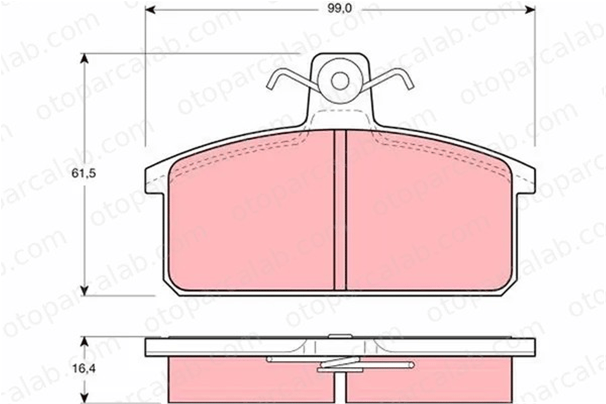TRW GDB657 Fren Disk Balata Ön SEAT IBIZA I MALAGA GDB657 94435009