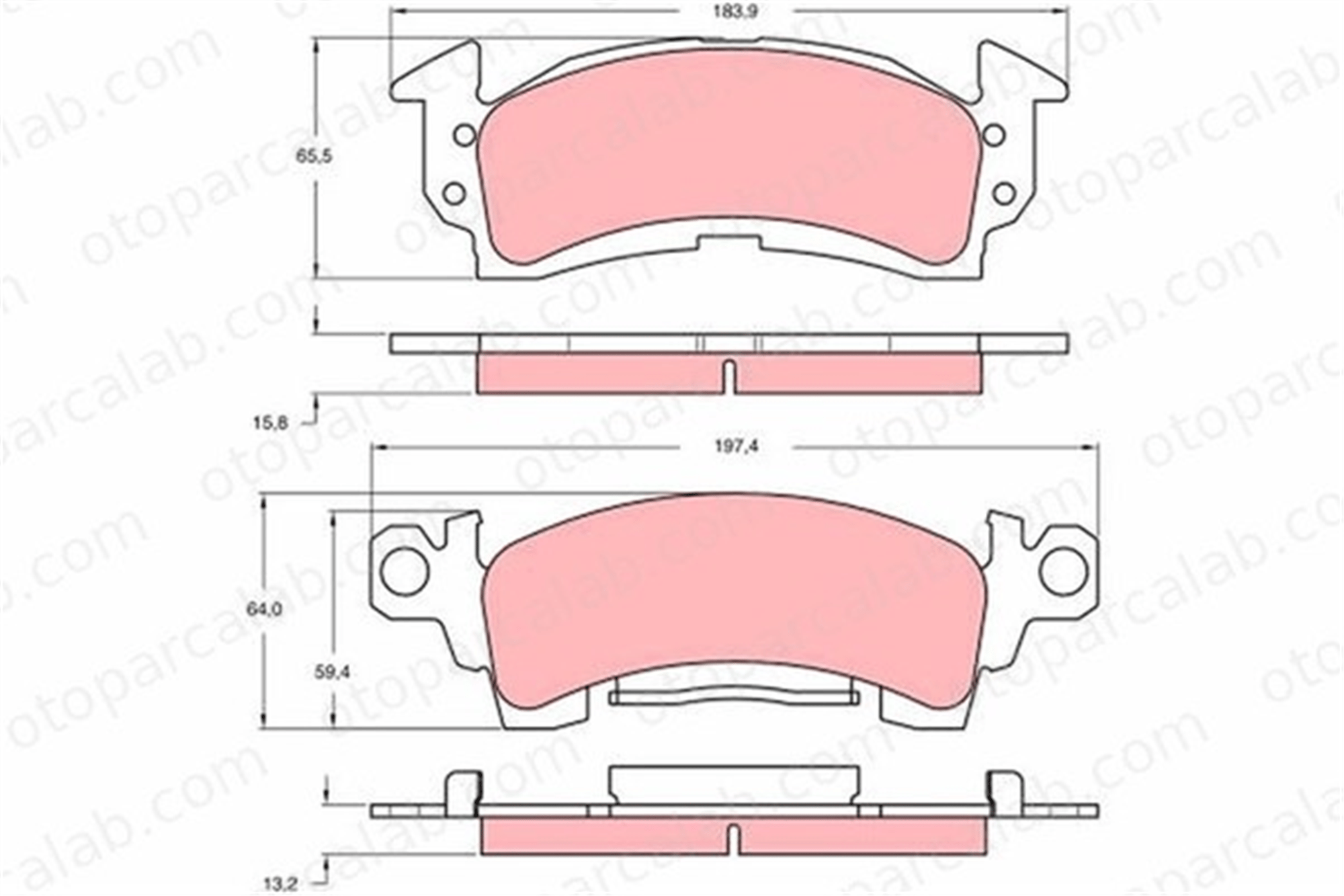 TRW GDB742 Fren Disk Balata Ön CHEVROLET CAPRICE CAPRICE Station wagon 12300192 18024928