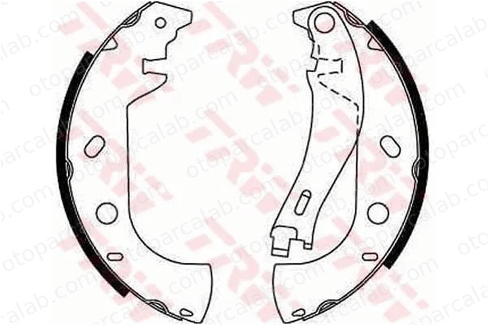 TRW GS8653 Fren Pabuçlu Balata Arka FIAT MULTIPLA PALIO 77362284 9947939