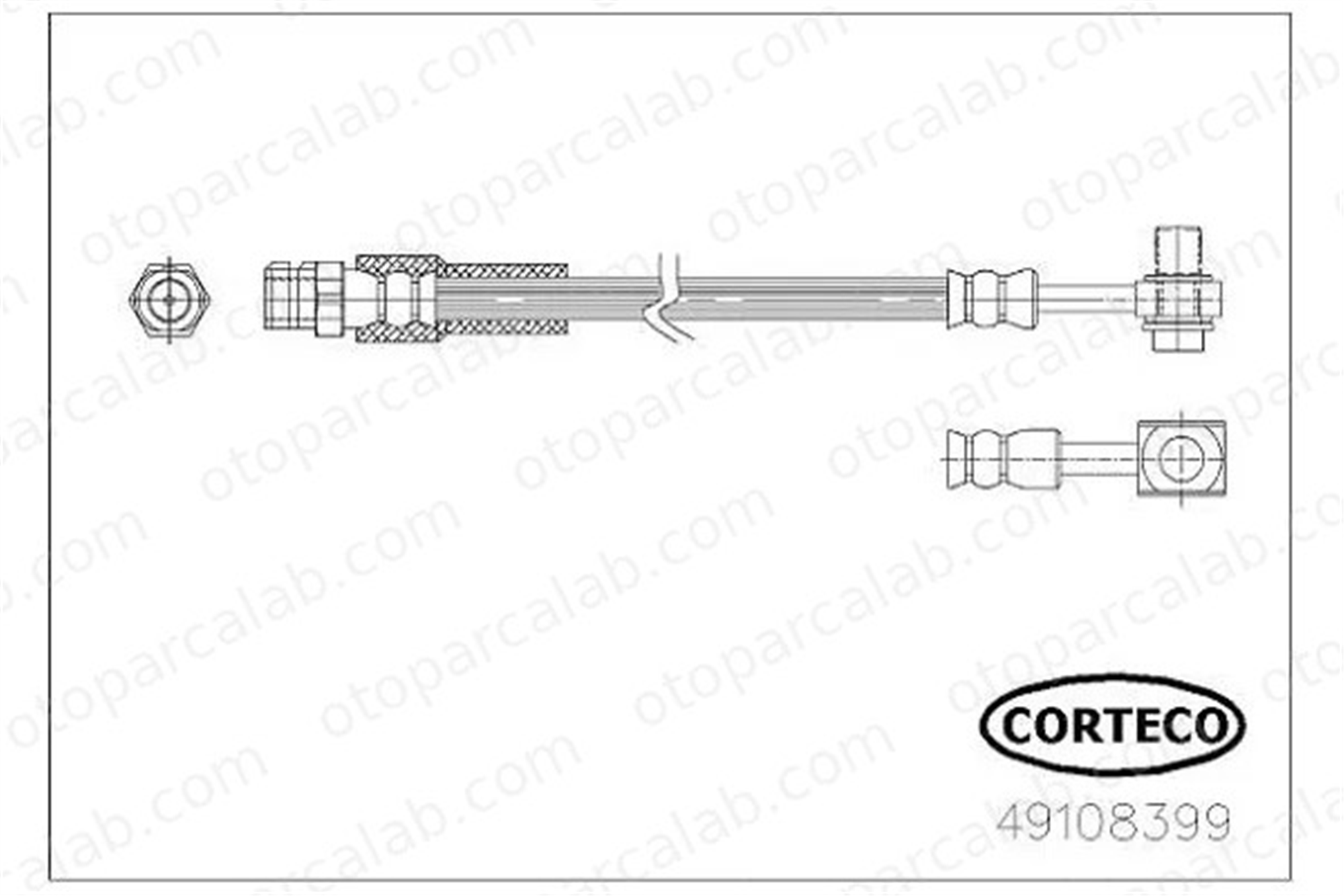TRW PHD2272 Fren Hortumu Arka Sağ veya Sol AUDI Q5 Q5 Sportback 80A611775