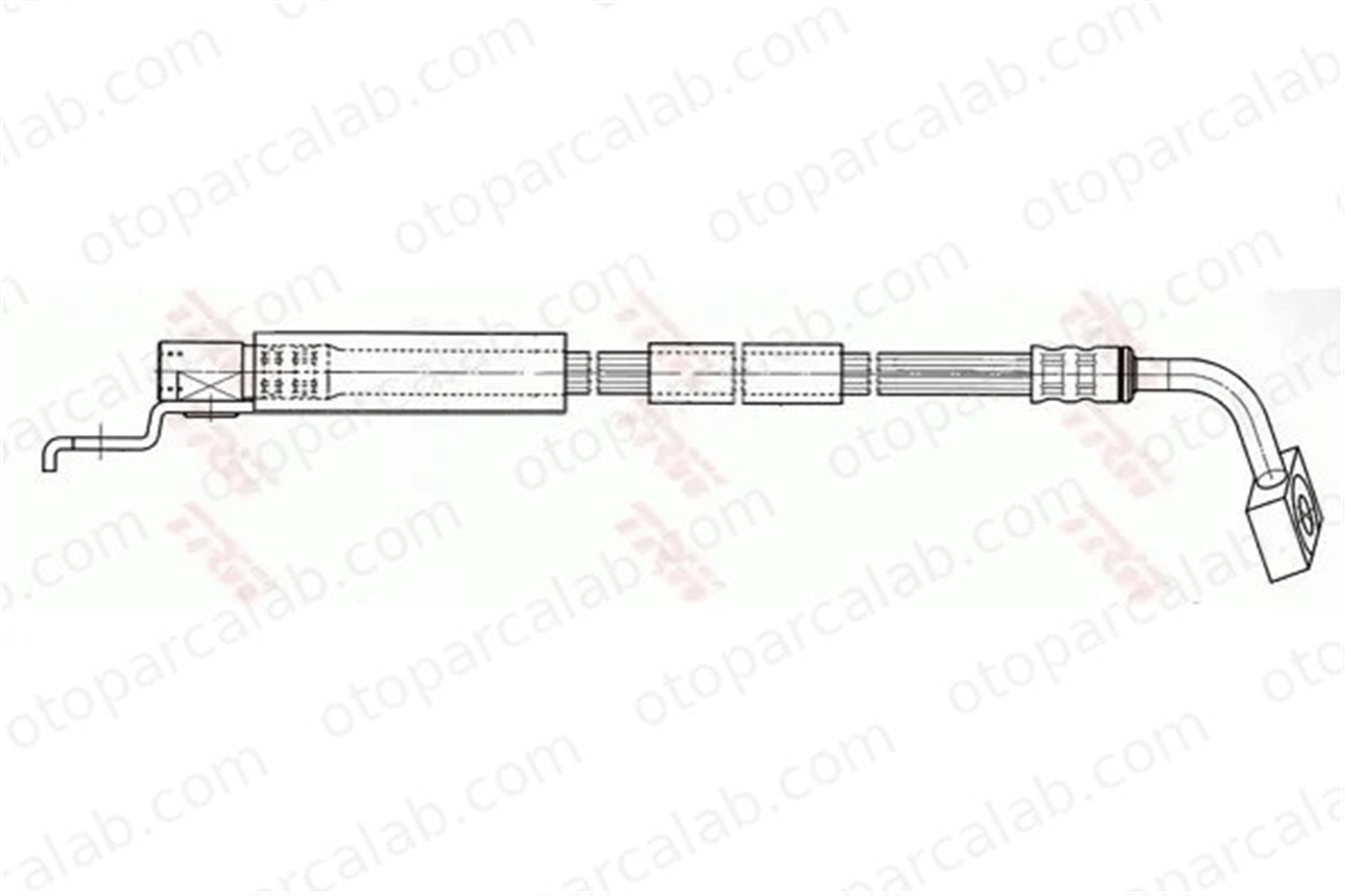 TRW PHD401 Fren Hortumu Ön Sol JEEP CHEROKEE GRAND CHEROKEE I 52007586 52008675