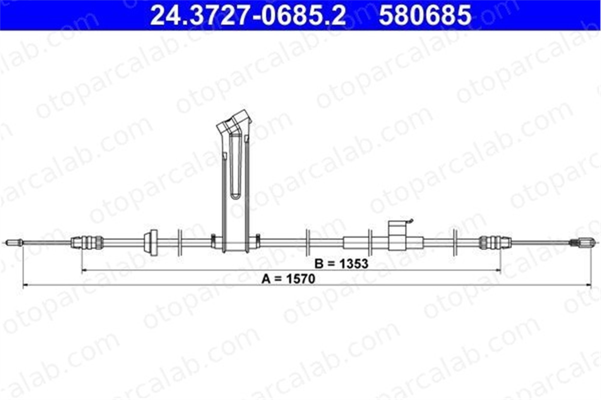 TURTEL 502-3269 El Fren Teli Arka Sol FORD TRANSIT V363 Platform şasi TRANSIT V363 Minibüs/Otobüs BK312A809 BK312A809AH