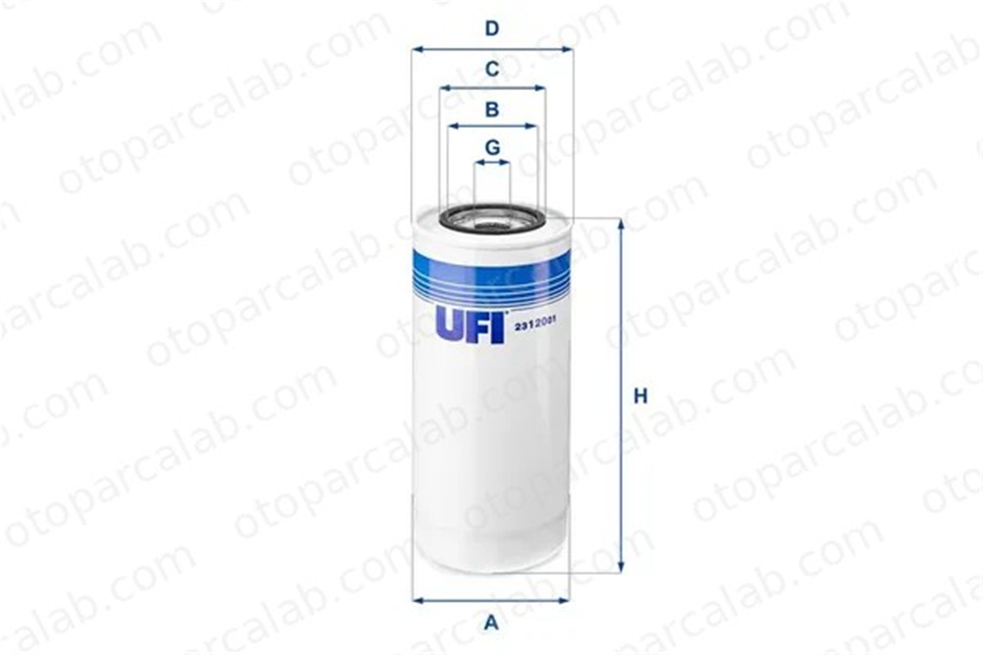 UFI 23.120.01 Yağ Filtresi MAN F90 TGS I 2312001 79026104