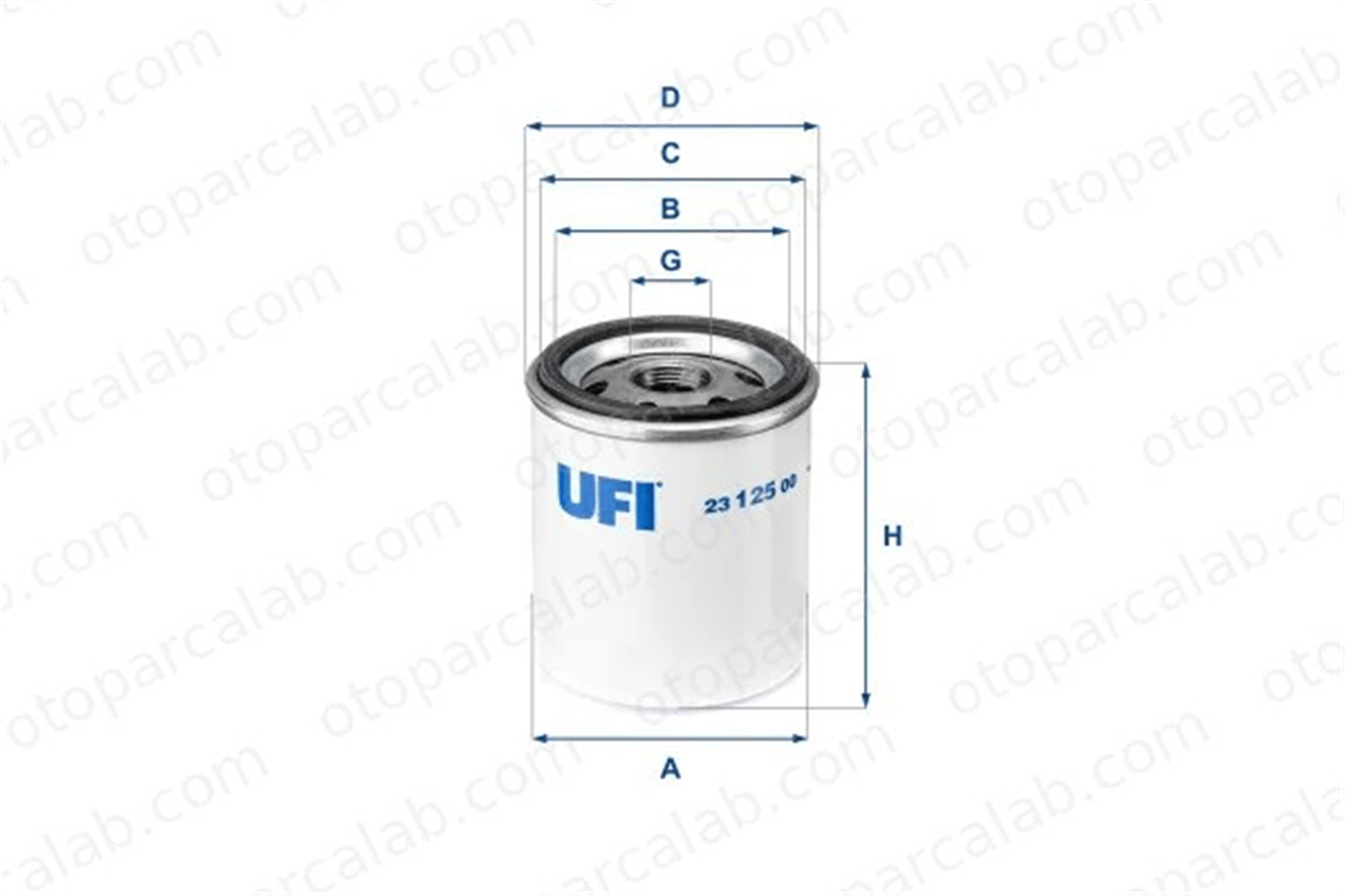 UFI 23.125.00 Yağ Filtresi OPEL ASTRA K ASTRA K Sports Tourer 2312500 41150031A