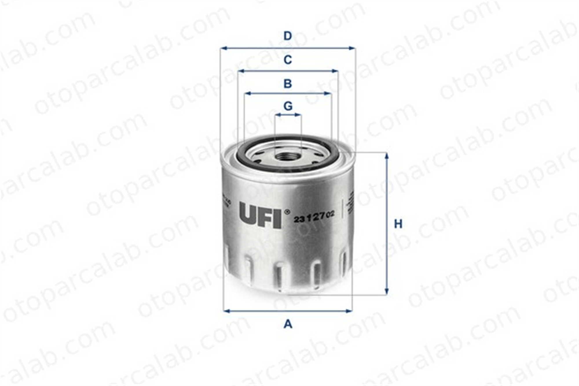 UFI 23.127.02 Yağ Filtresi FORD GRANADA Turnier SIERRA II Turnier 2312702 200037