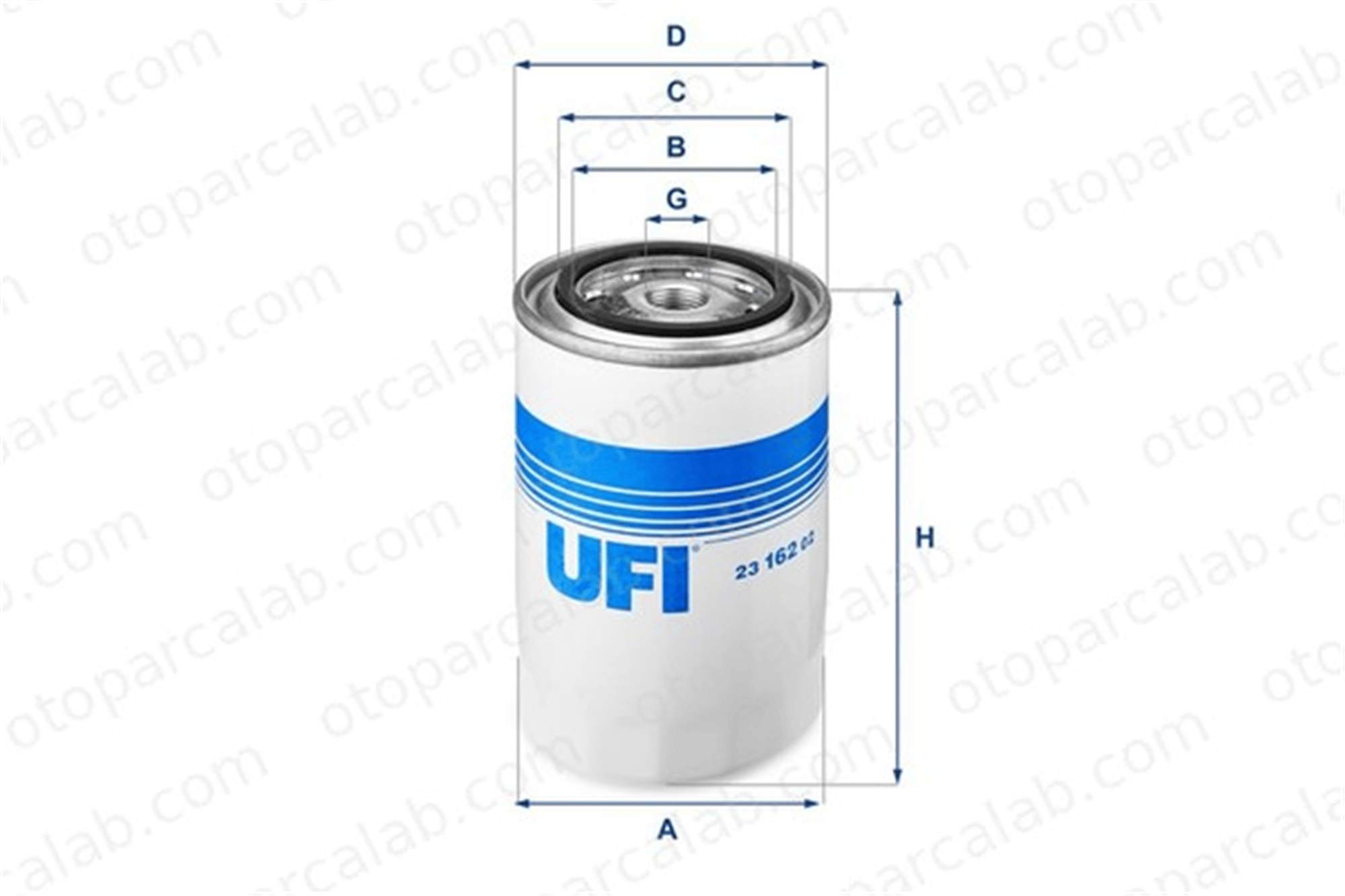UFI 23.162.02 Yağ Filtresi FERRARI 208/308 Coupe MONDIAL 111782 100325