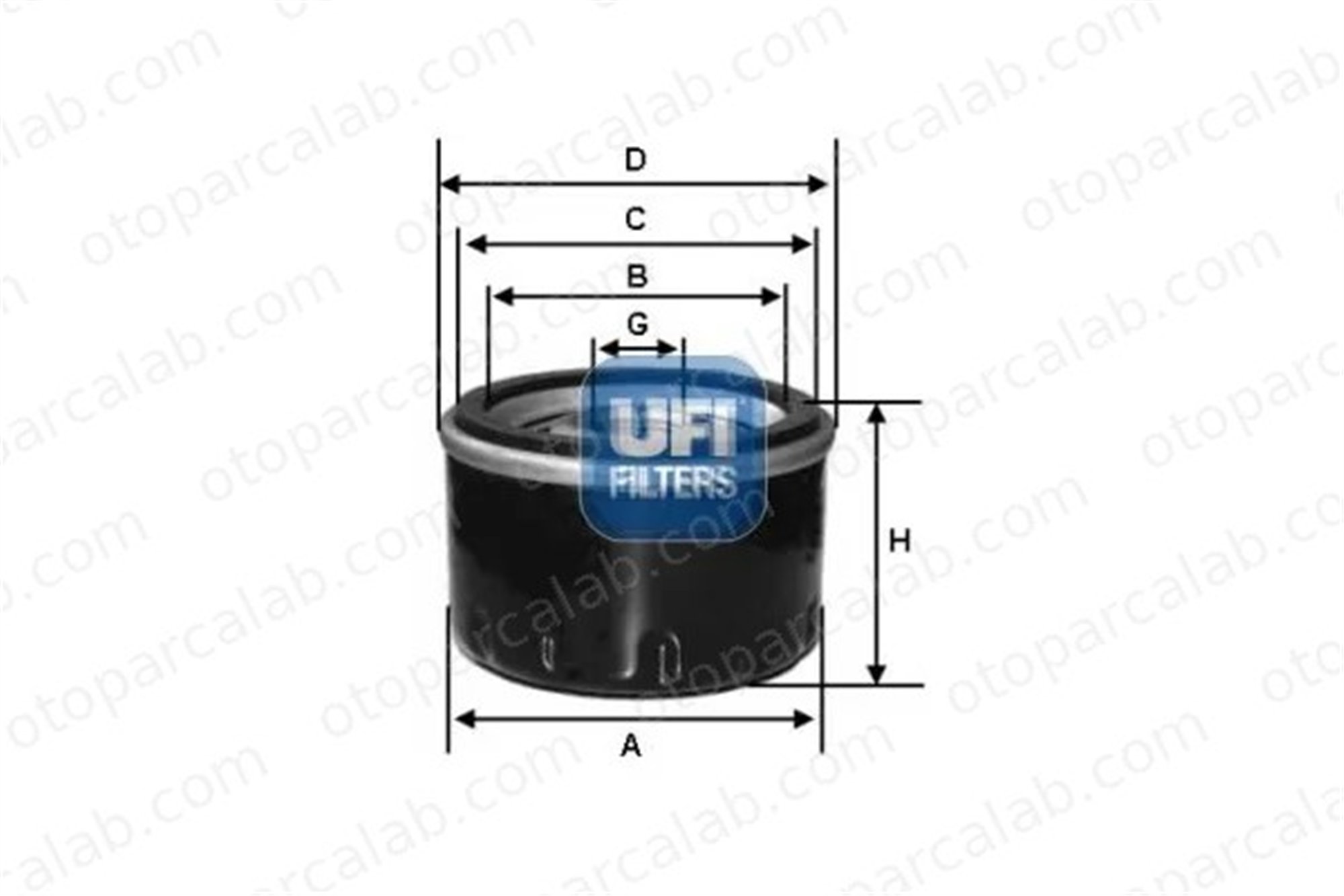 UFI 23.173.01 Yağ Filtresi PEUGEOT 104 104 Coupe 2317301 75528513