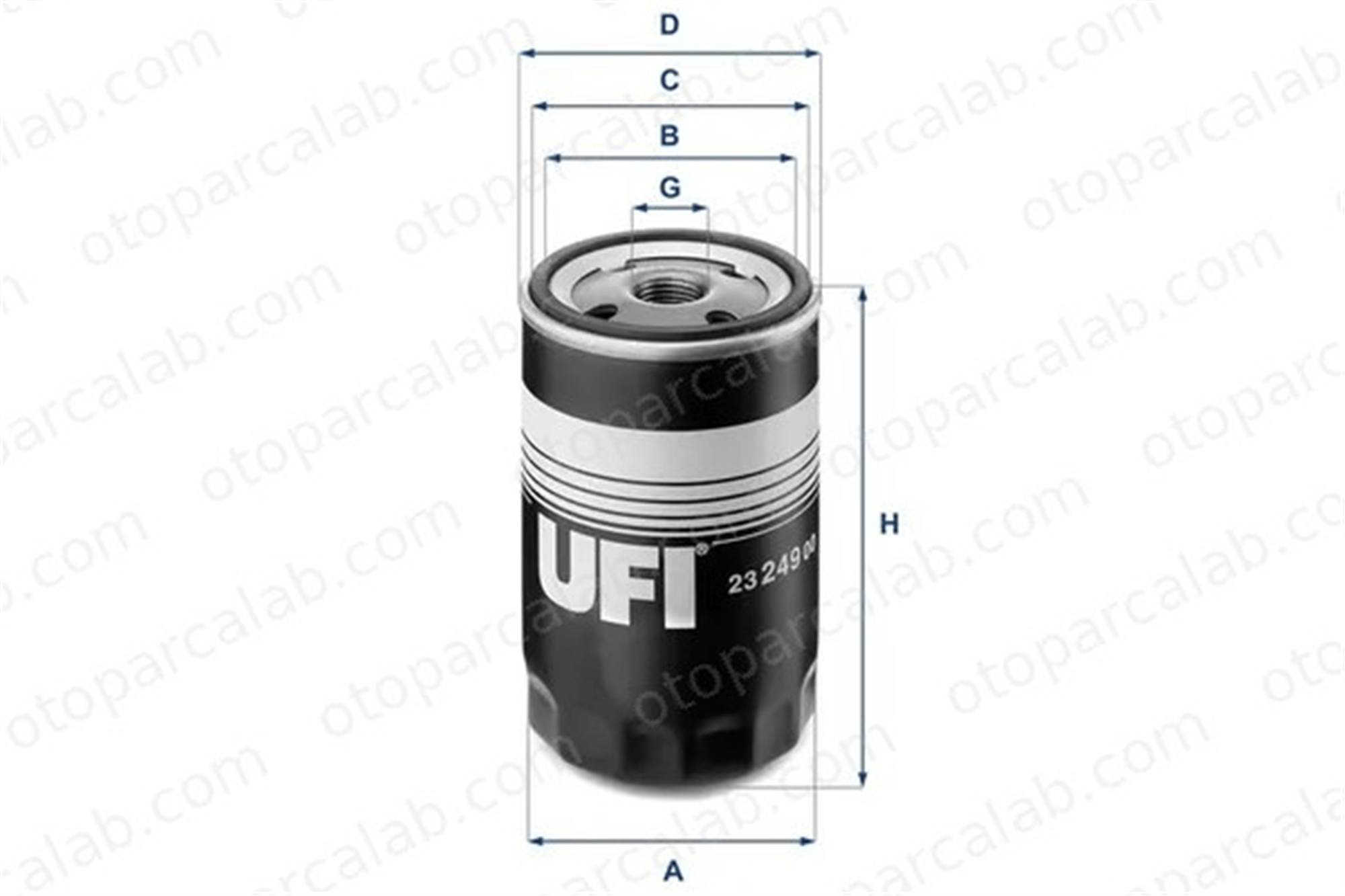 UFI 23.249.00 Yağ Filtresi JEEP CHEROKEE CHRYSLER VOYAGER IV 2324900 5003558AA