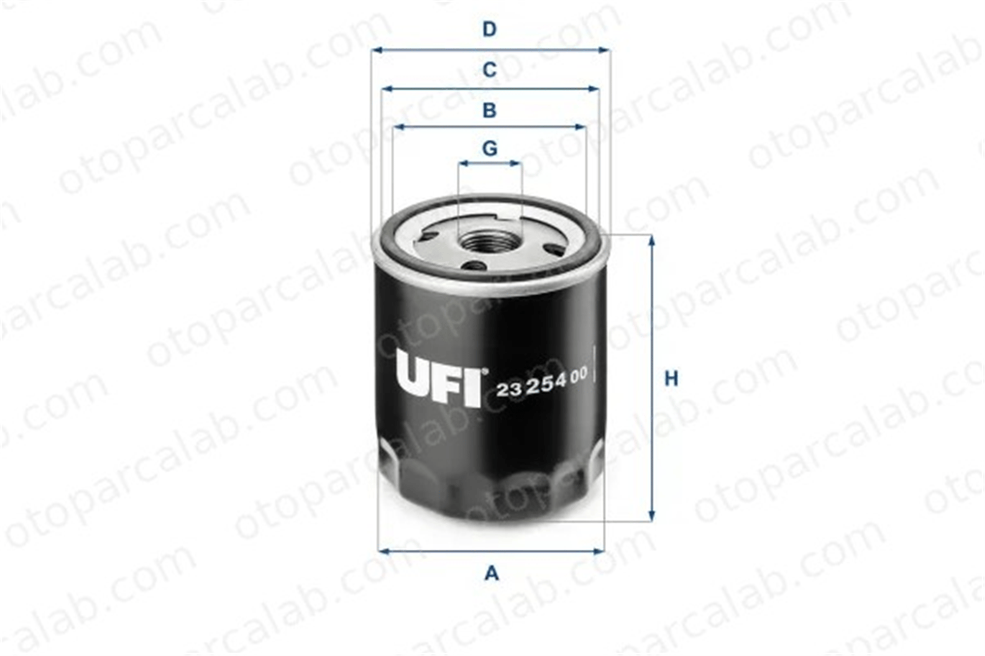 UFI 23.254.00 Yağ Filtresi ROVER 200 II Hatchback 25 I Hatchback 2325400 CDU1268