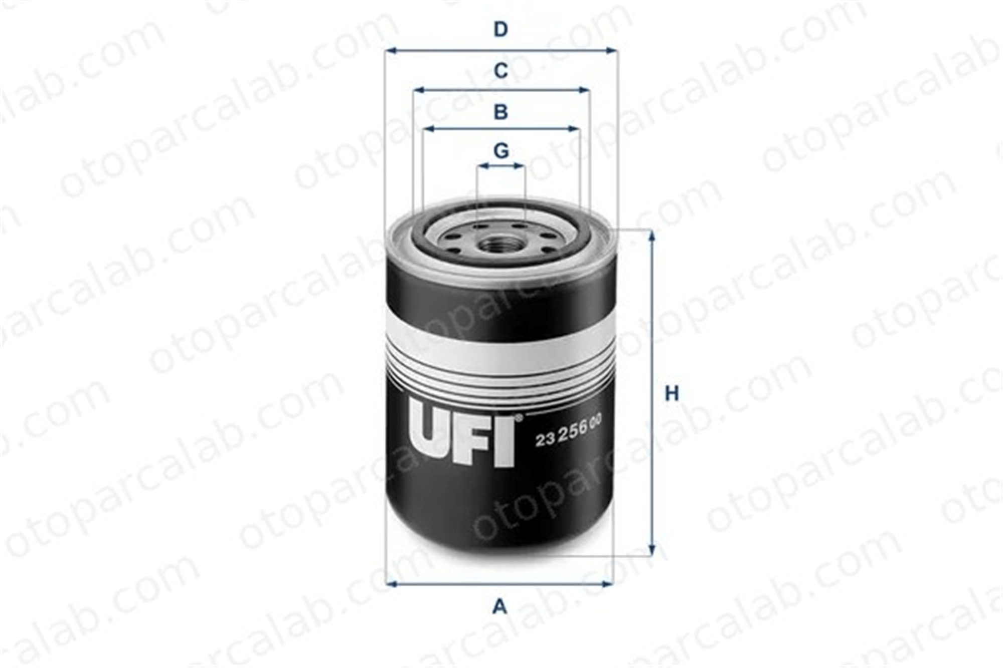 UFI 23.256.00 Yağ Filtresi NISSAN PICK UP CABSTAR E 1520843G00 1112652