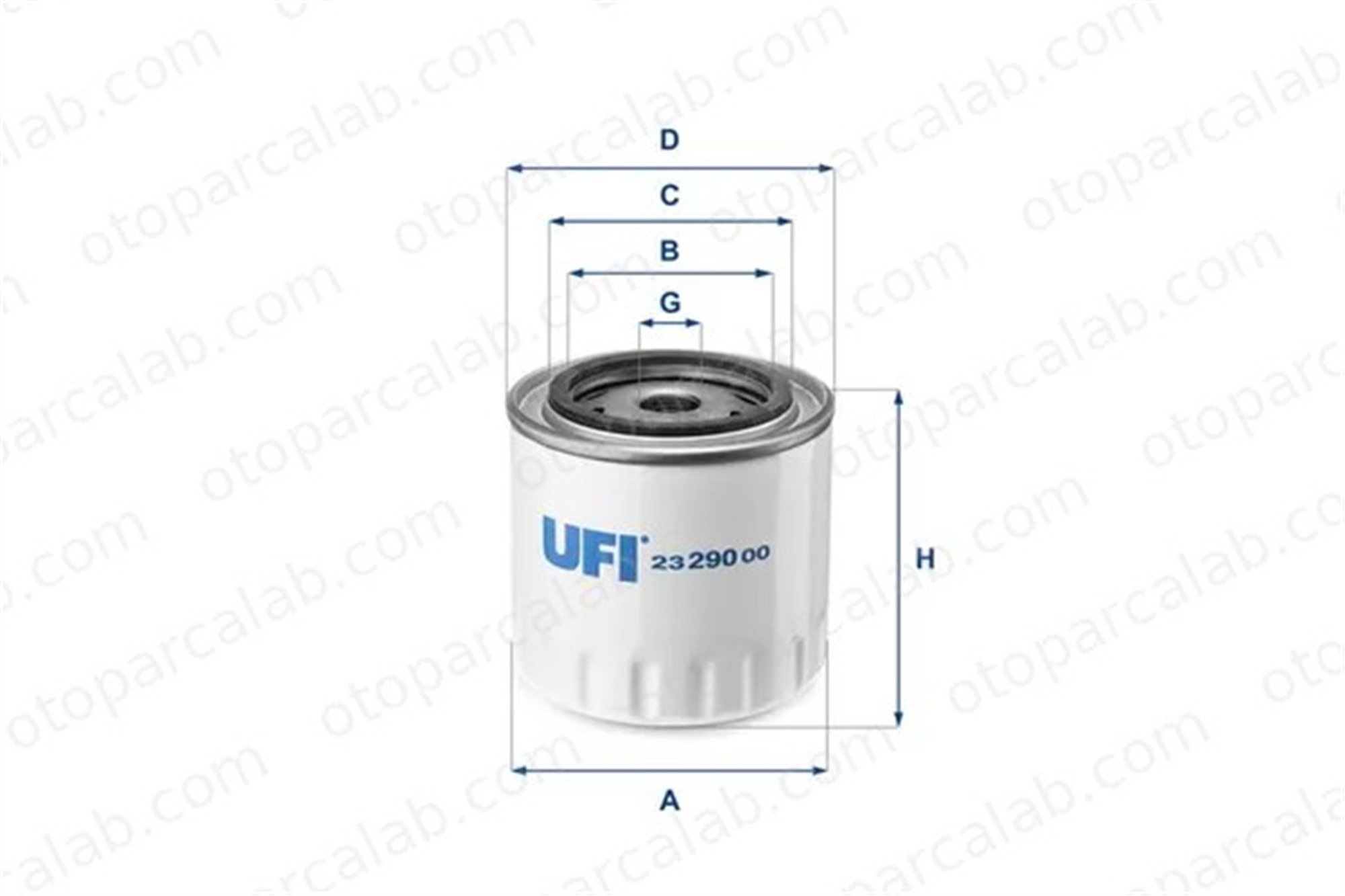 UFI 23.290.00 Yağ Filtresi SEAT 124 2329000 5001846635