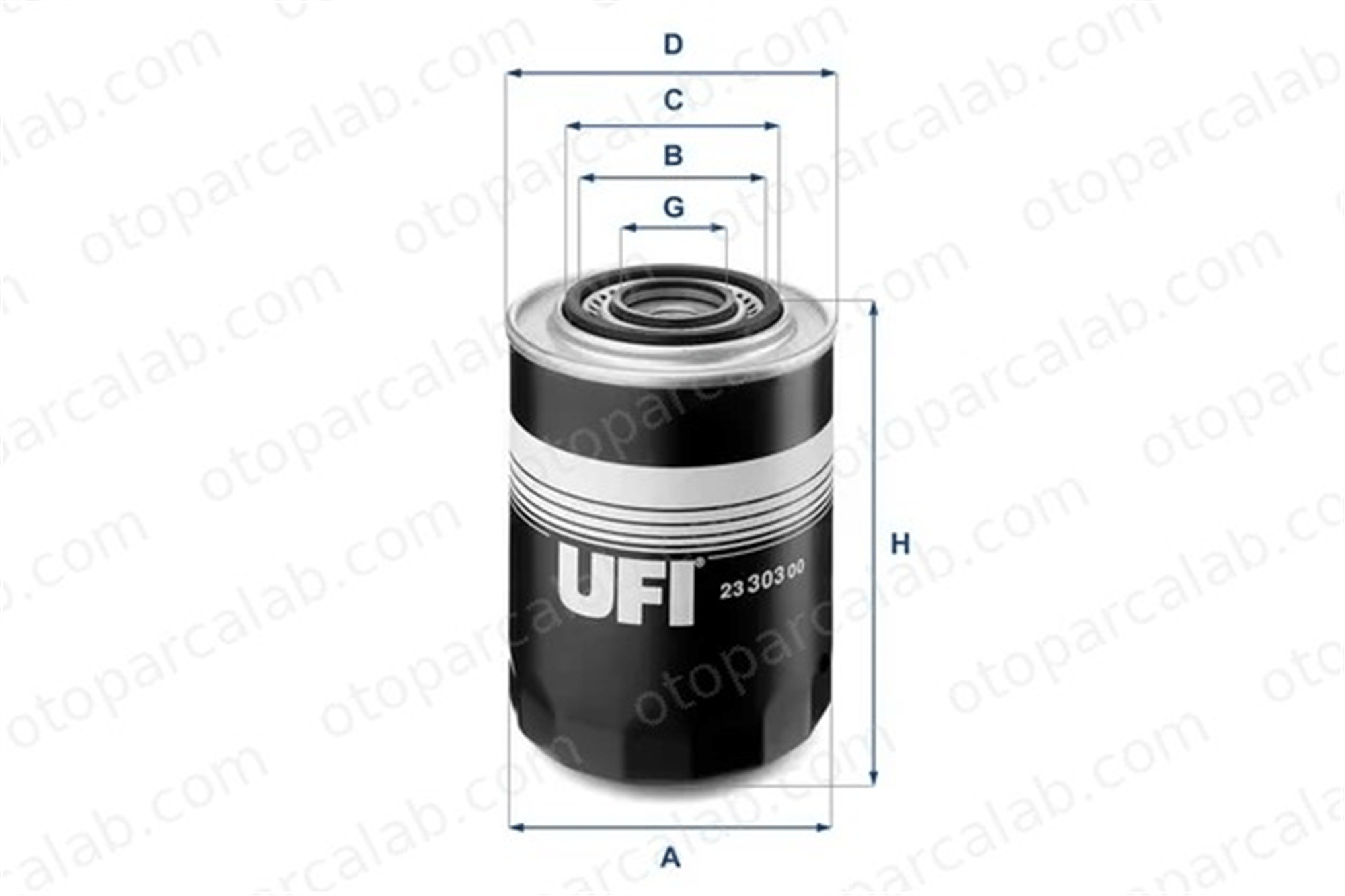 UFI 23.303.00 Yağ Filtresi FIAT DUCATO Platform şasi DUCATO Panelvan/Van 2330300 4452139