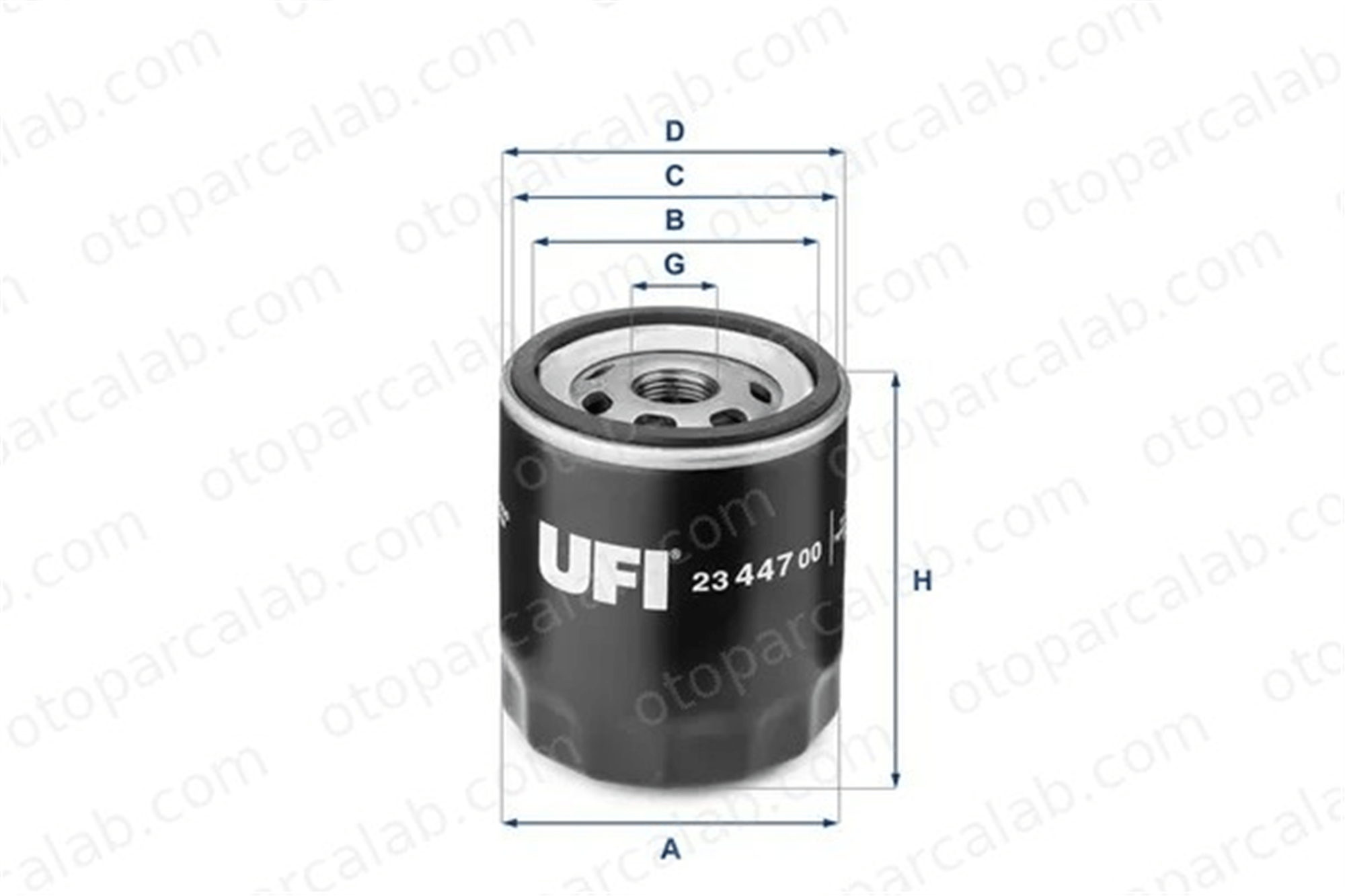 UFI 23.447.00 Yağ Filtresi ALFA ROMEO 164 FIAT PANDA 2344700 46805828