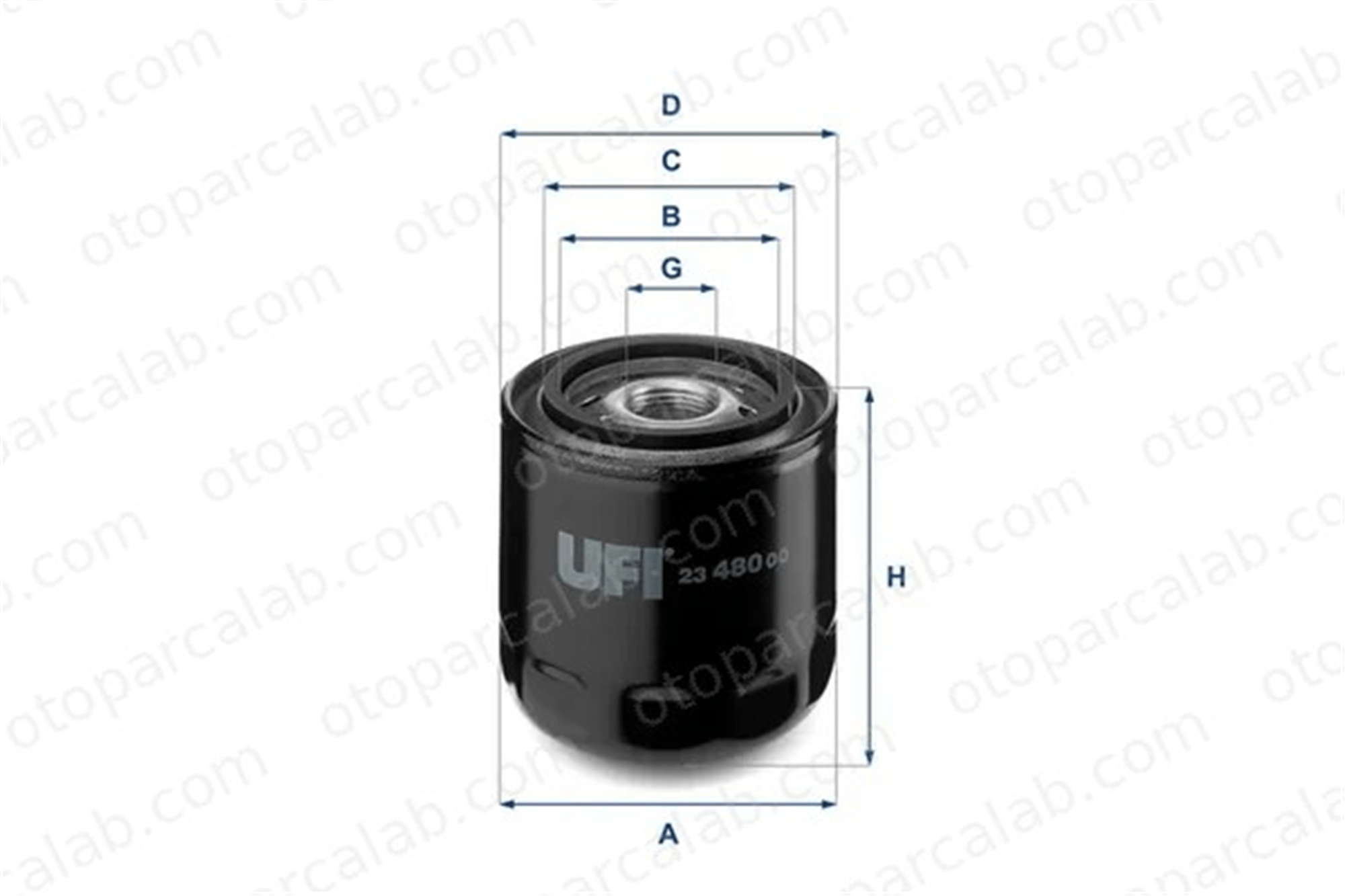 UFI 23.480.00 Yağ Filtresi STEYR E2000 MCCORMICK F Series 2348000 87679598